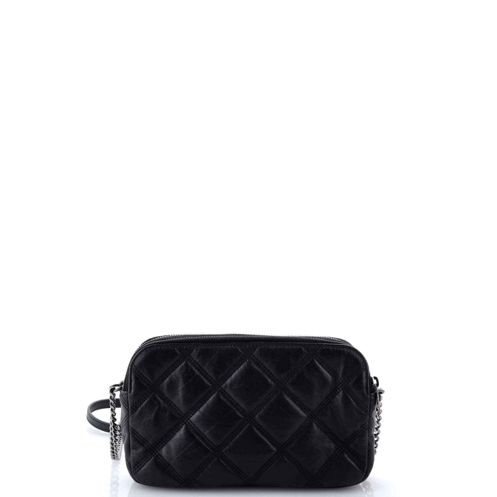 Saint Laurent Becky Double Zip Crossbody Bag Quilted Leather Mini