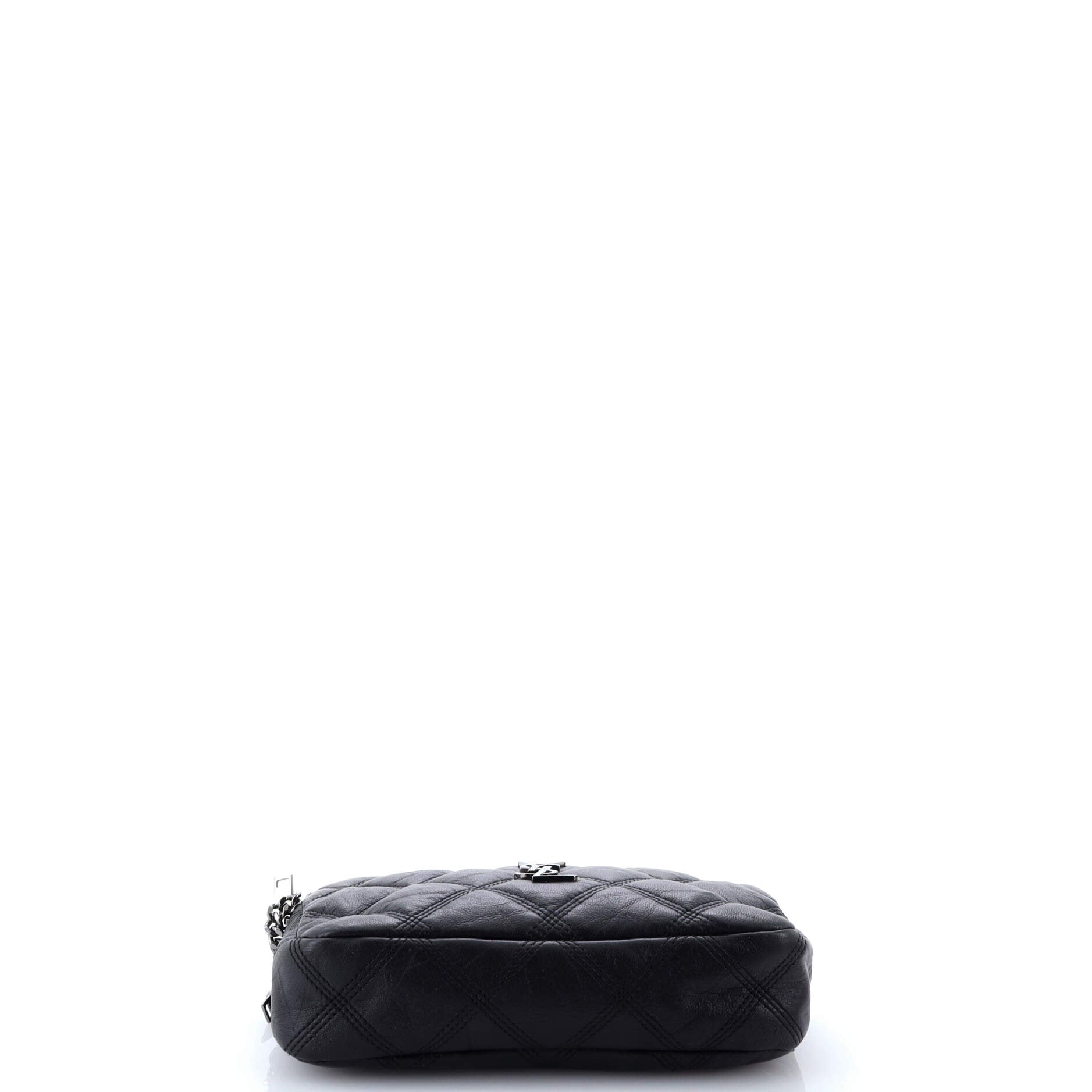 Saint Laurent Becky Double Zip Crossbody Bag Quilted Leather Mini