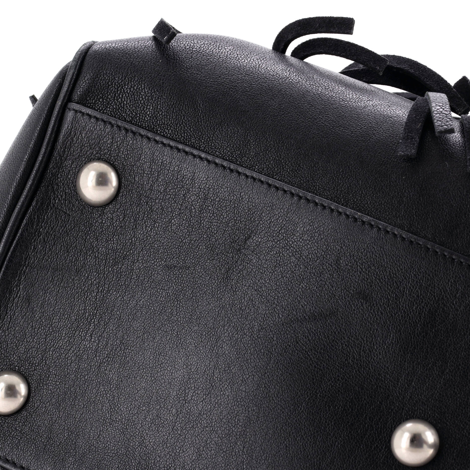 Saint Laurent Classic Duffle Fringe Bag Leather Medium