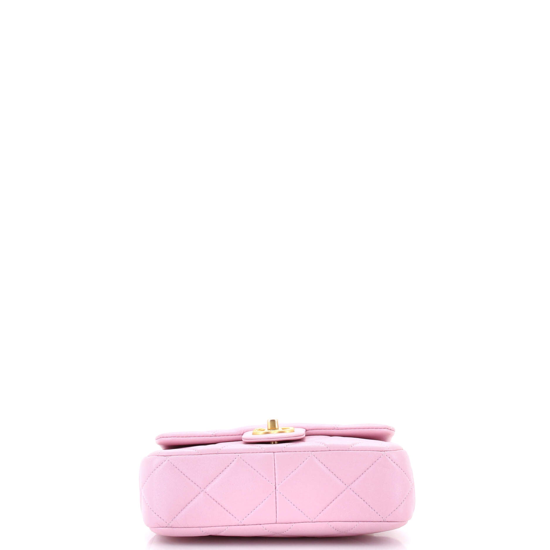 Chanel Twin Pearl Adjustable Chain Flap Bag Quilted Lambskin Mini