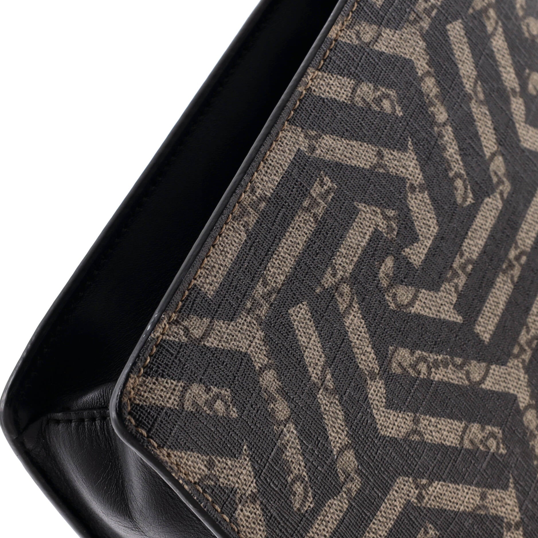 Gucci Bee Web Zip Messenger Bag Caleido GG Coated Canvas Large