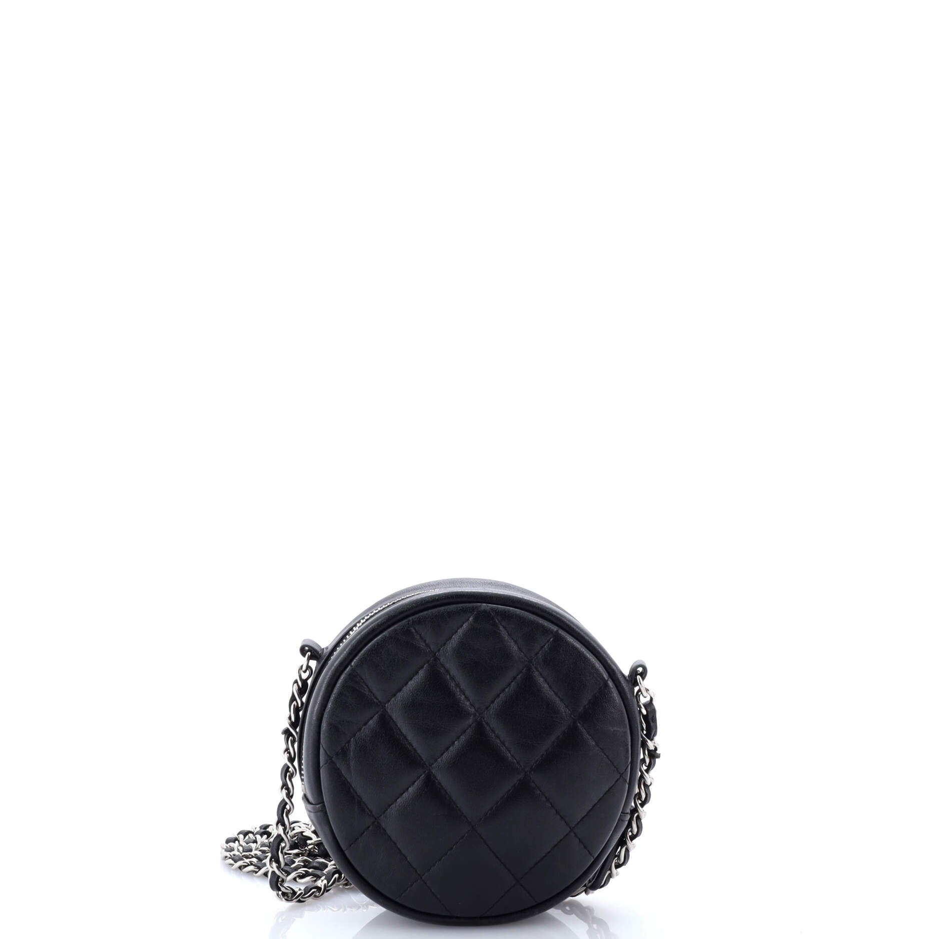 Chanel Round Clutch with Chain Quilted Lambskin Mini