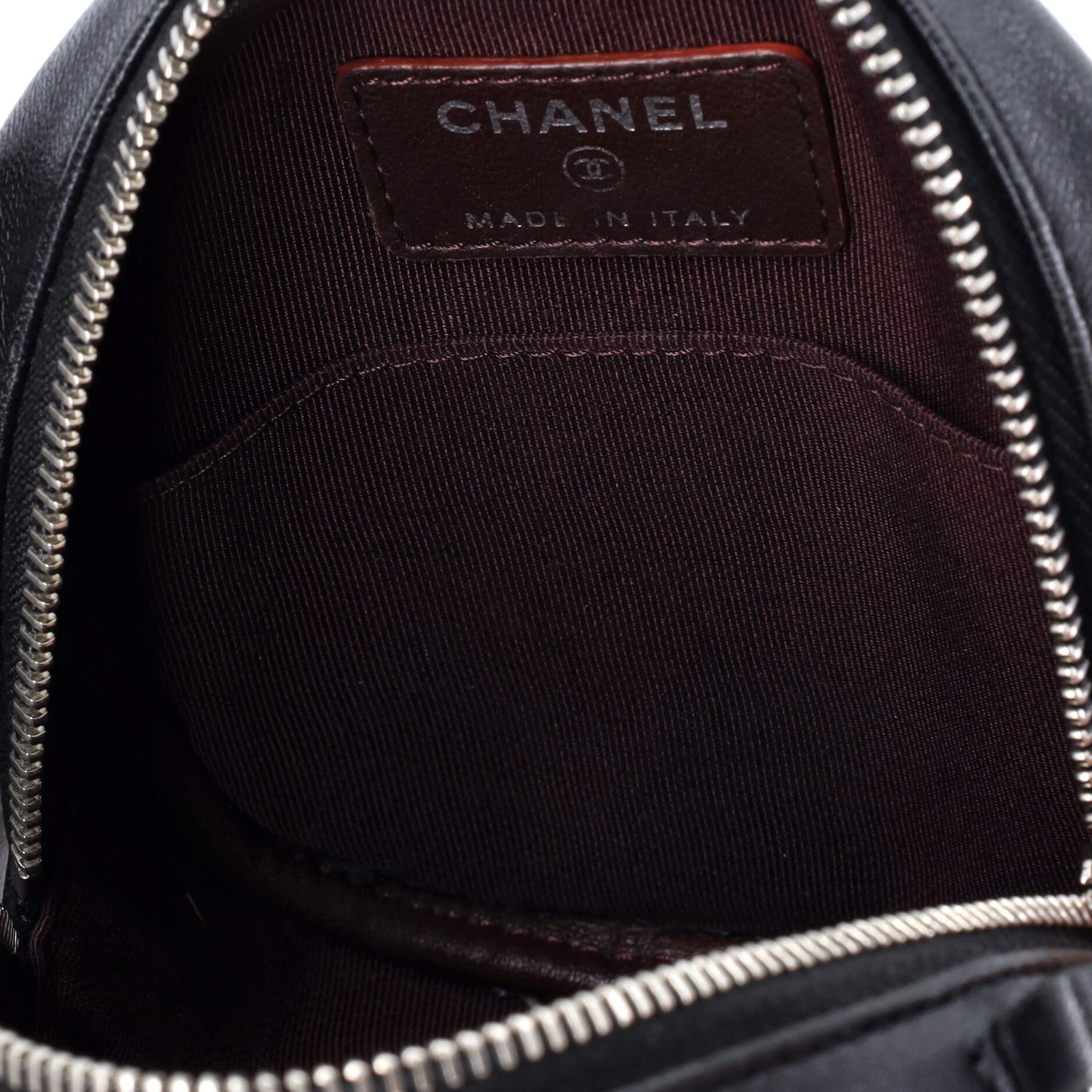 Chanel Round Clutch with Chain Quilted Lambskin Mini
