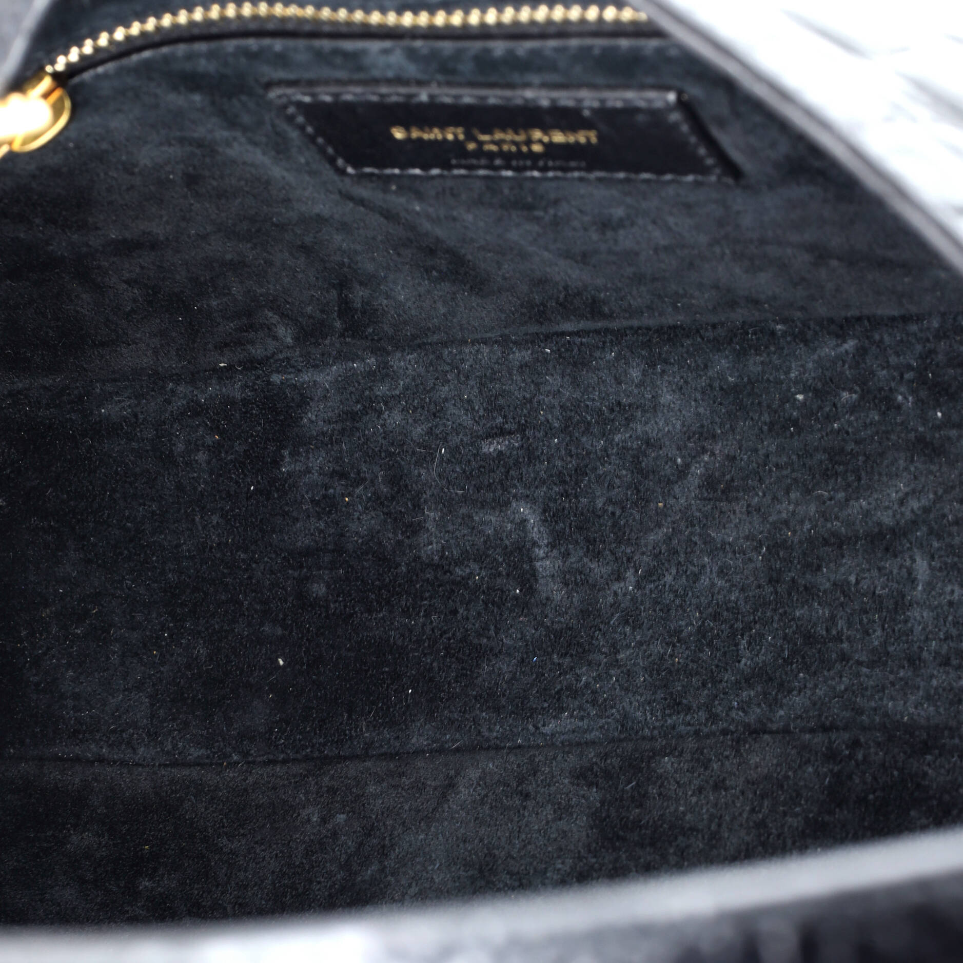 Saint Laurent Le 5 a 7 Hobo Crocodile Embossed Leather Small