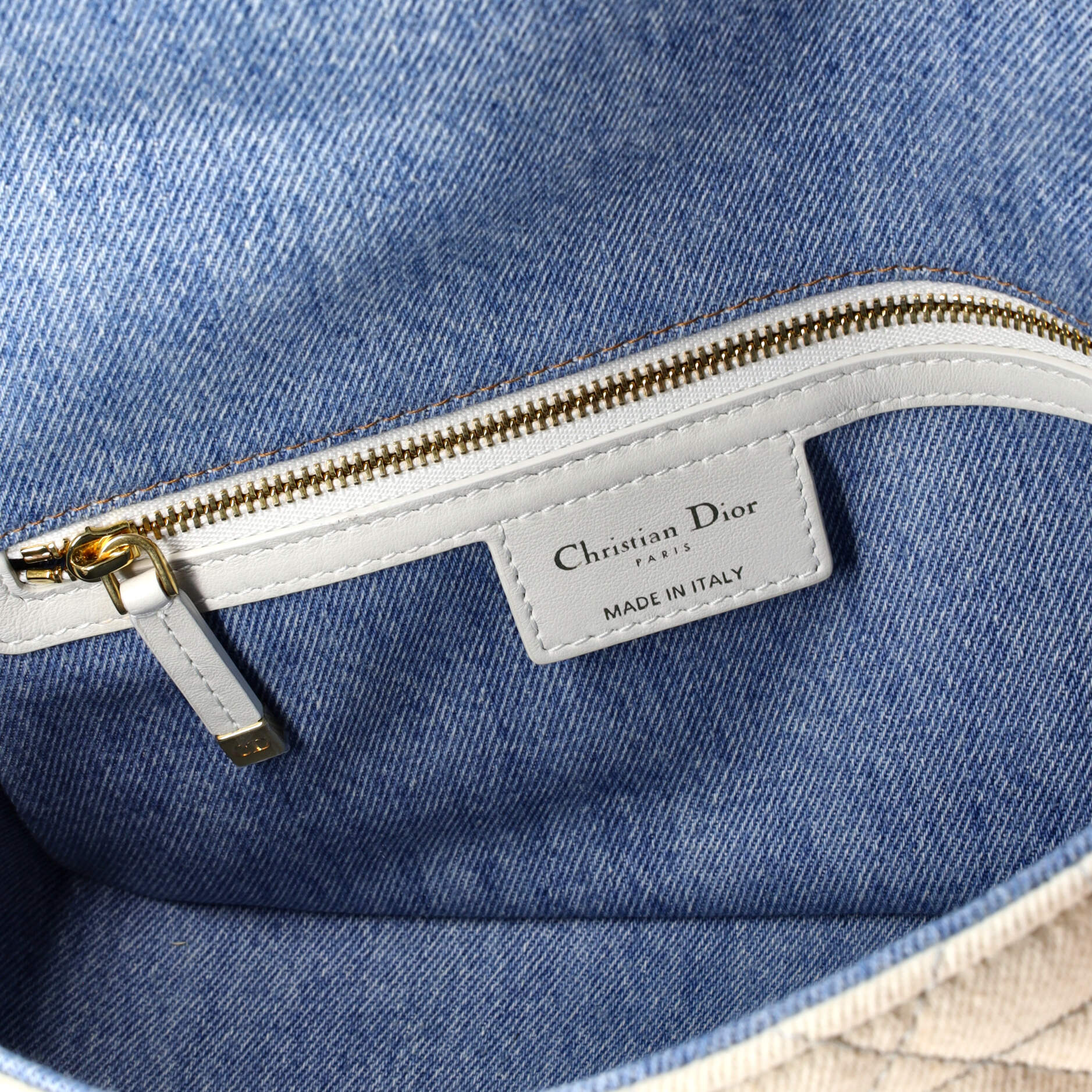 Christian Dior Caro Bag Cannage Quit Tie Dye Denim Medium