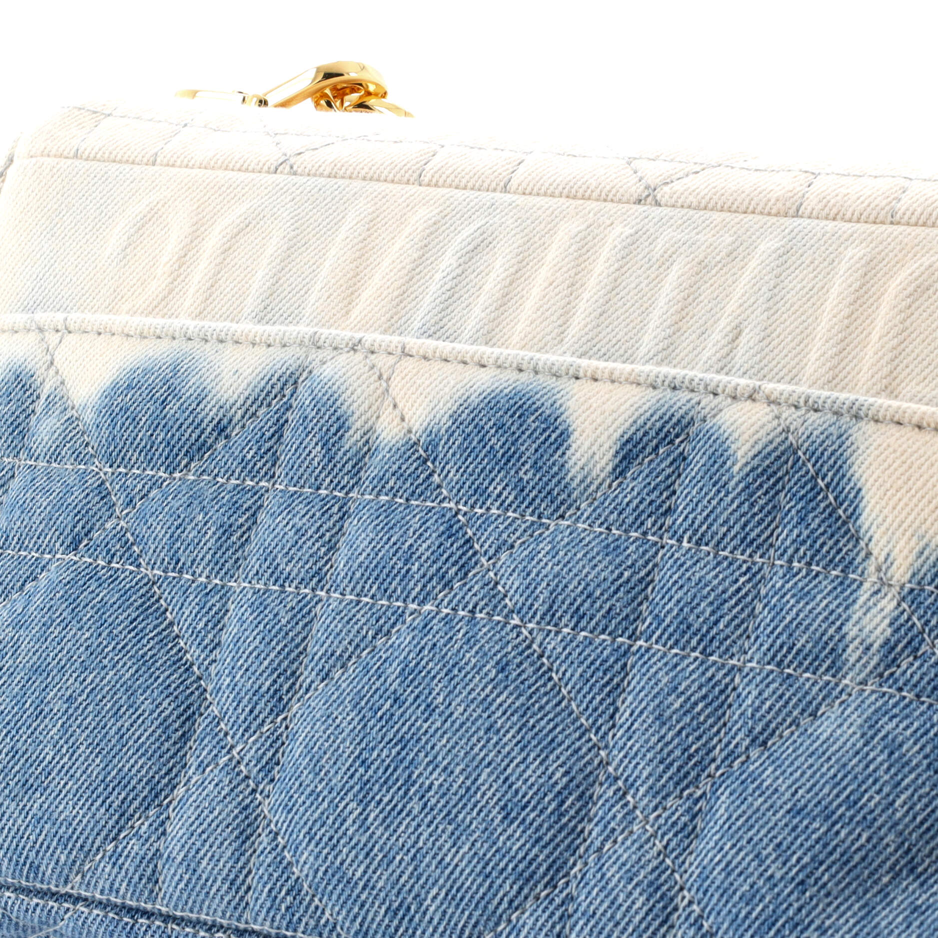 Christian Dior Caro Bag Cannage Quit Tie Dye Denim Medium