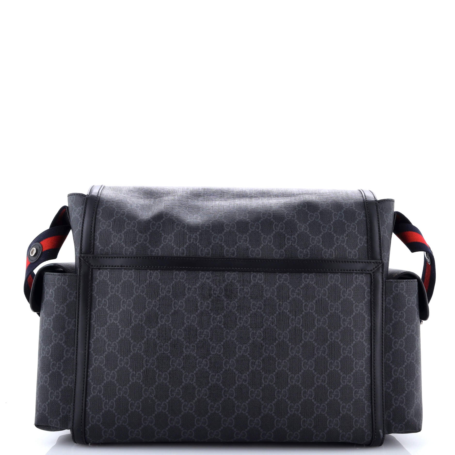 Gucci Web Strap Diaper Bag GG Coated Canvas Small
