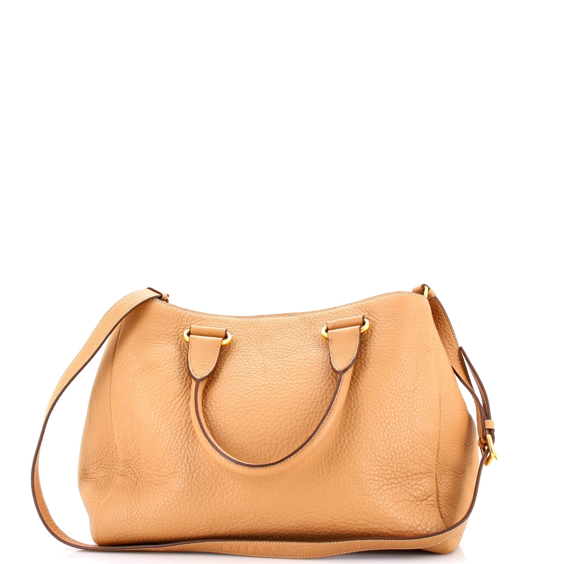 Prada Front Pocket Convertible Tote Vitello Phenix Medium