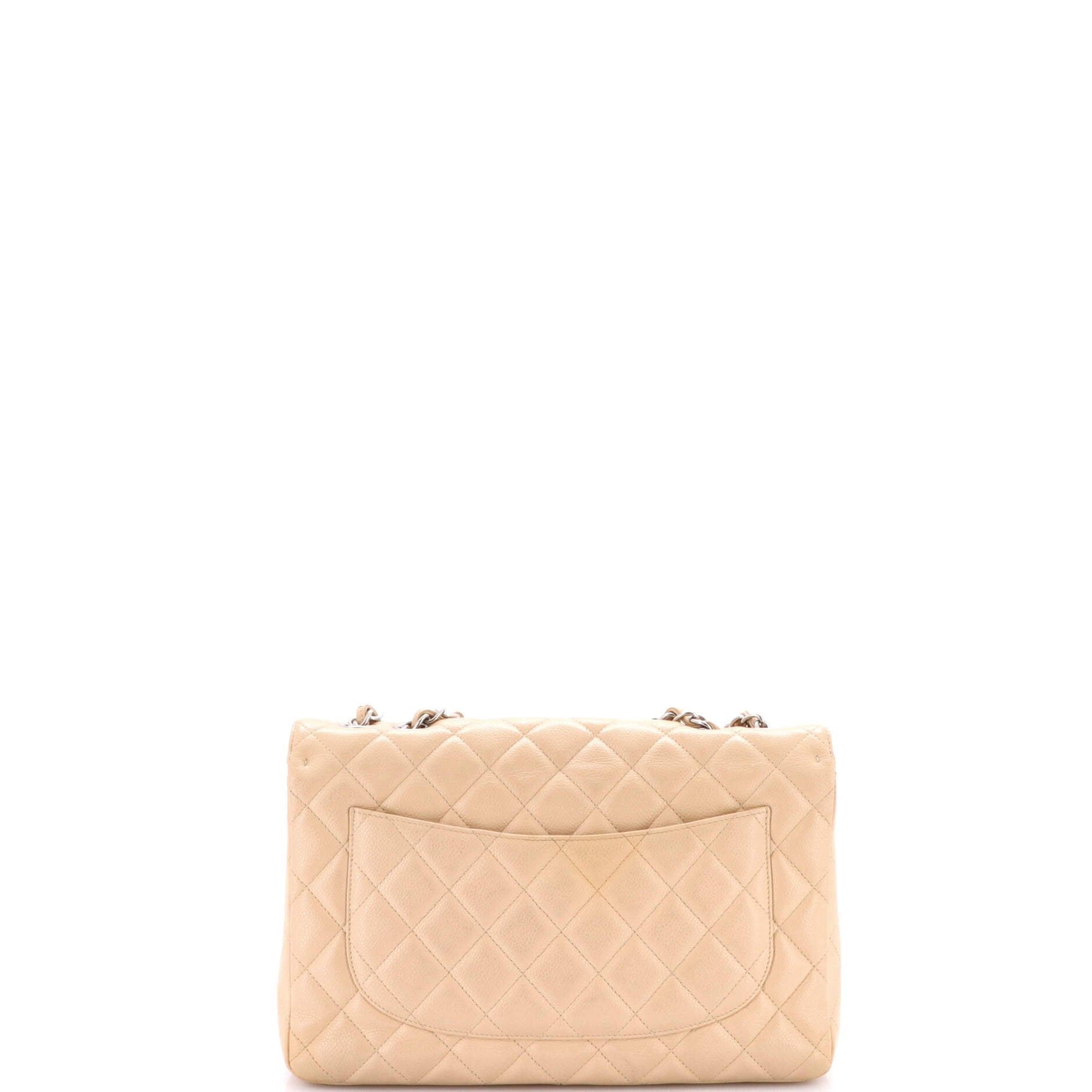 Chanel Classic Single Flap Bag Quilted Caviar Jumbo