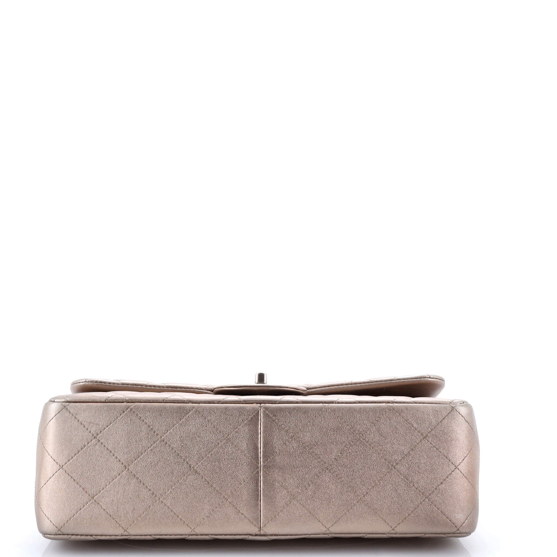 Chanel Classic Double Flap Bag Quilted Metallic Lambskin Jumbo
