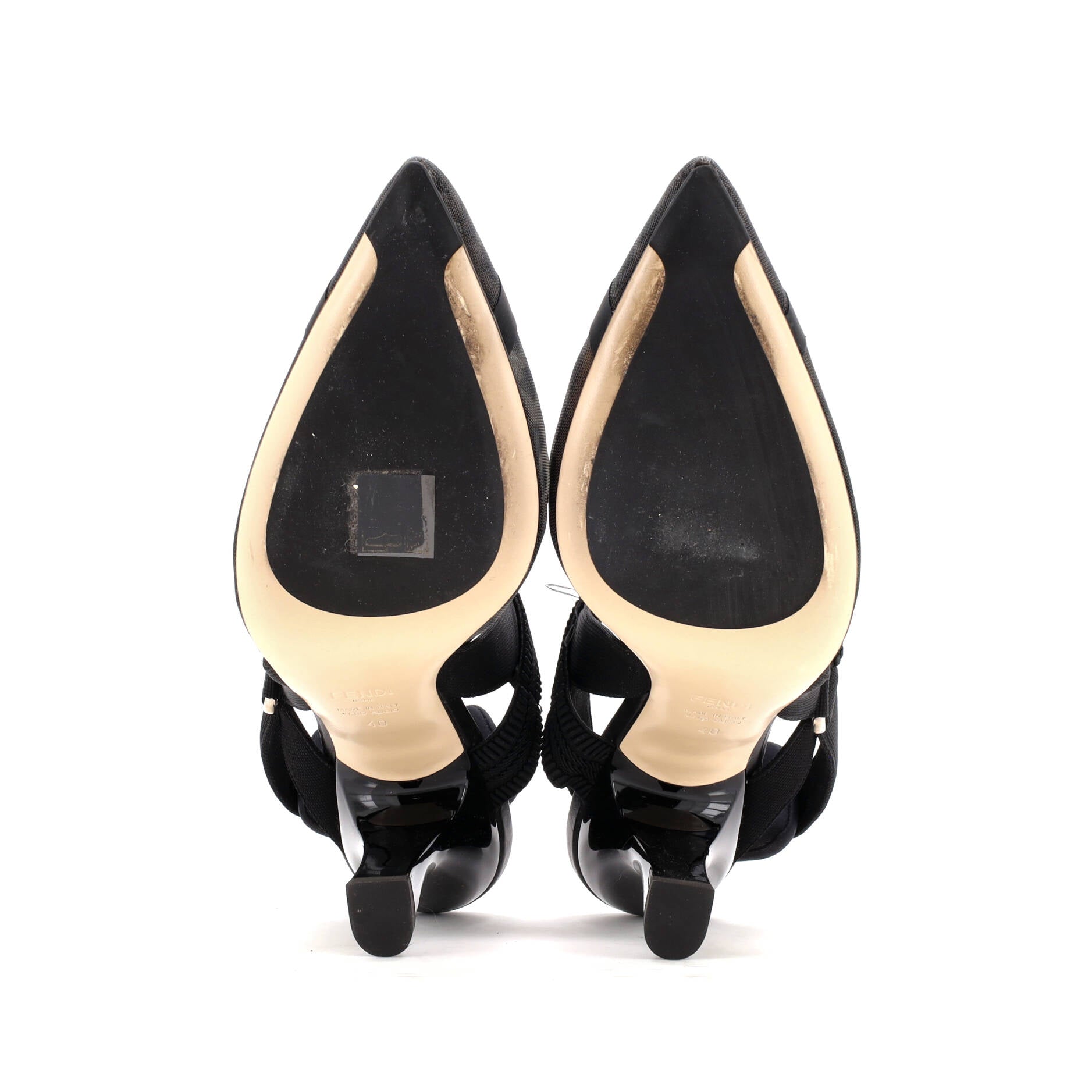 Fendi Women's Colibri Slingback Pumps Zucca Mesh