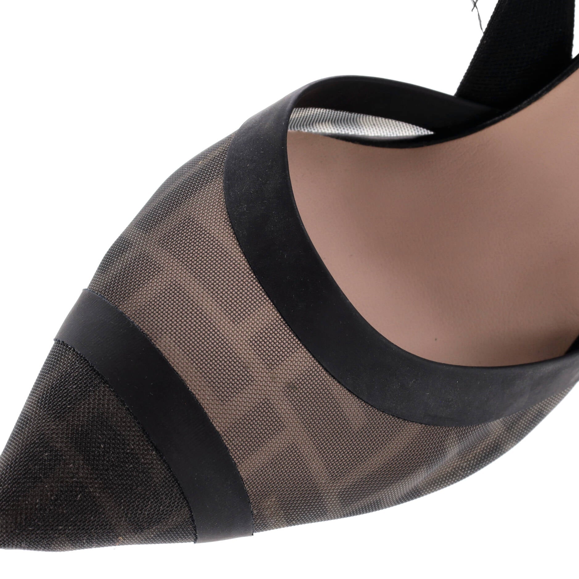 Fendi Women's Colibri Slingback Pumps Zucca Mesh