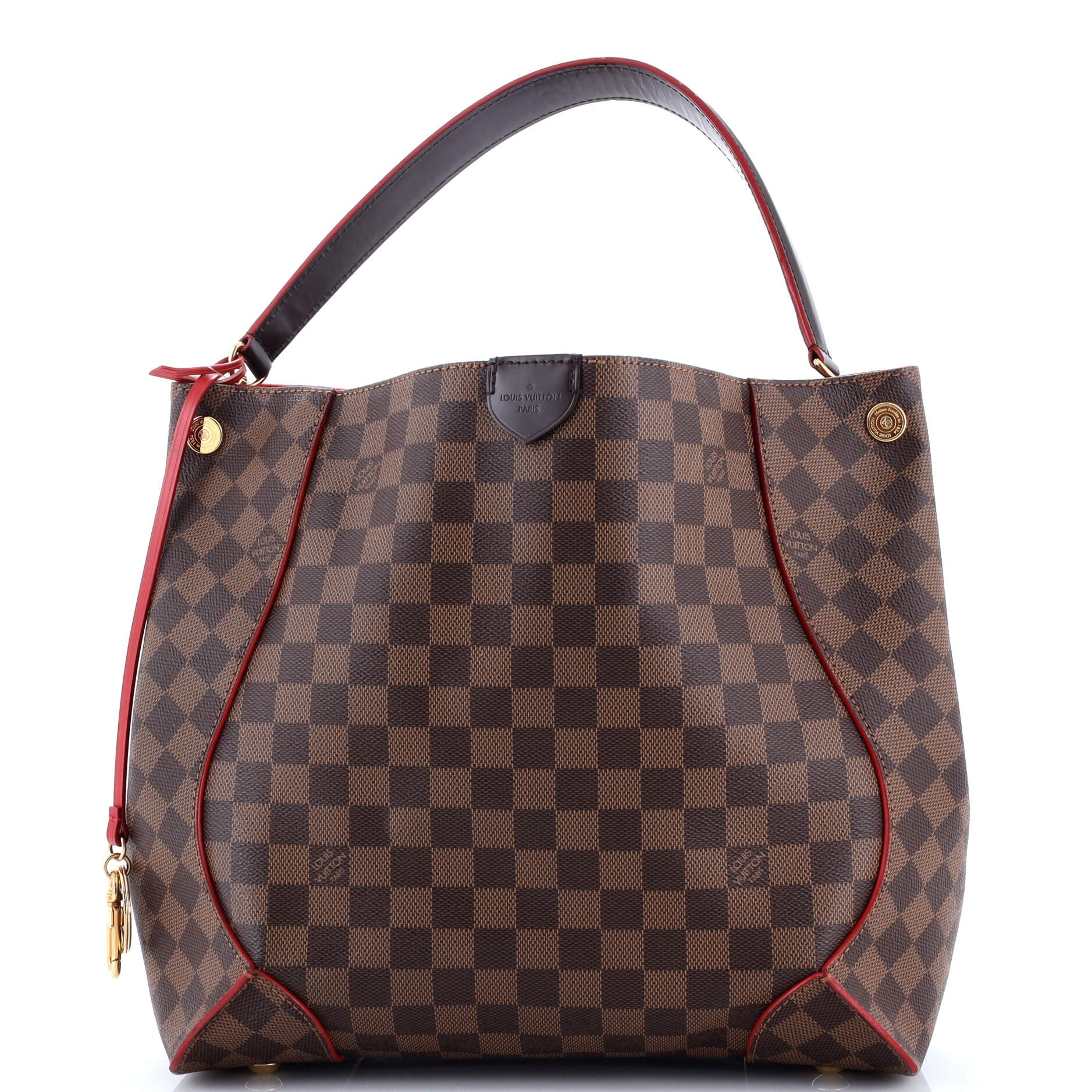 Louis Vuitton Caissa Hobo Damier with Leather