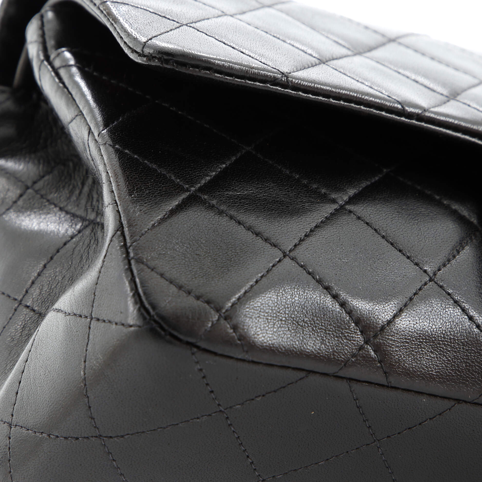 Chanel Vintage Classic Double Flap Bag Quilted Lambskin Small