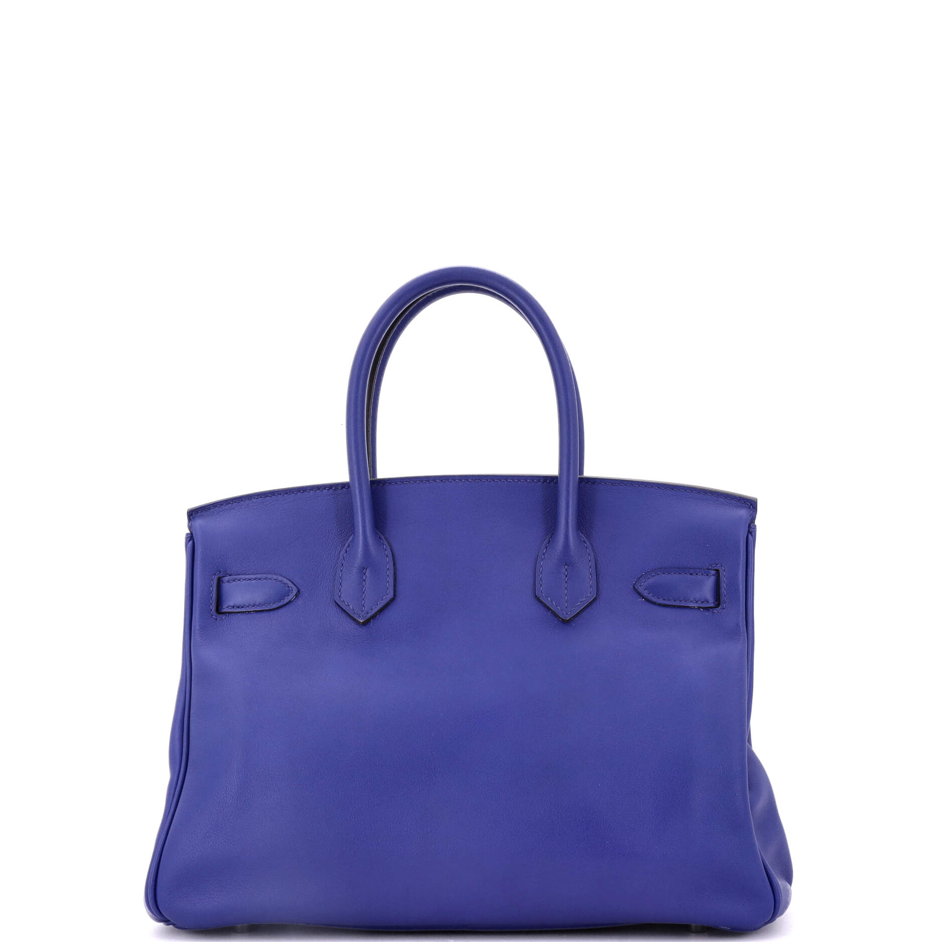 Hermes Birkin Handbag Blue Swift with Palladium Hardware 30