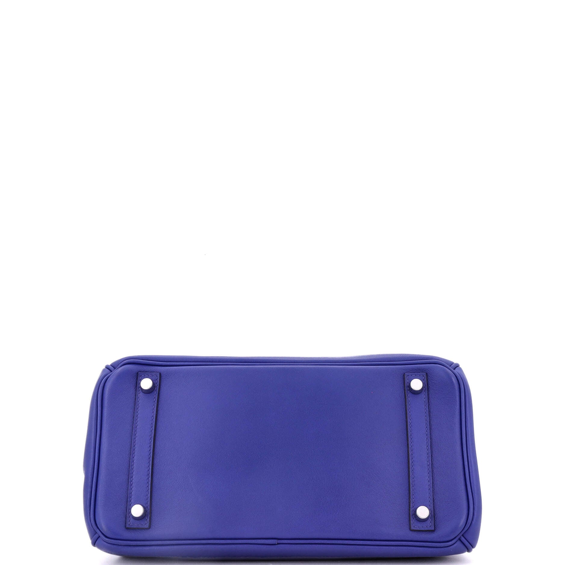 Hermes Birkin Handbag Blue Swift with Palladium Hardware 30