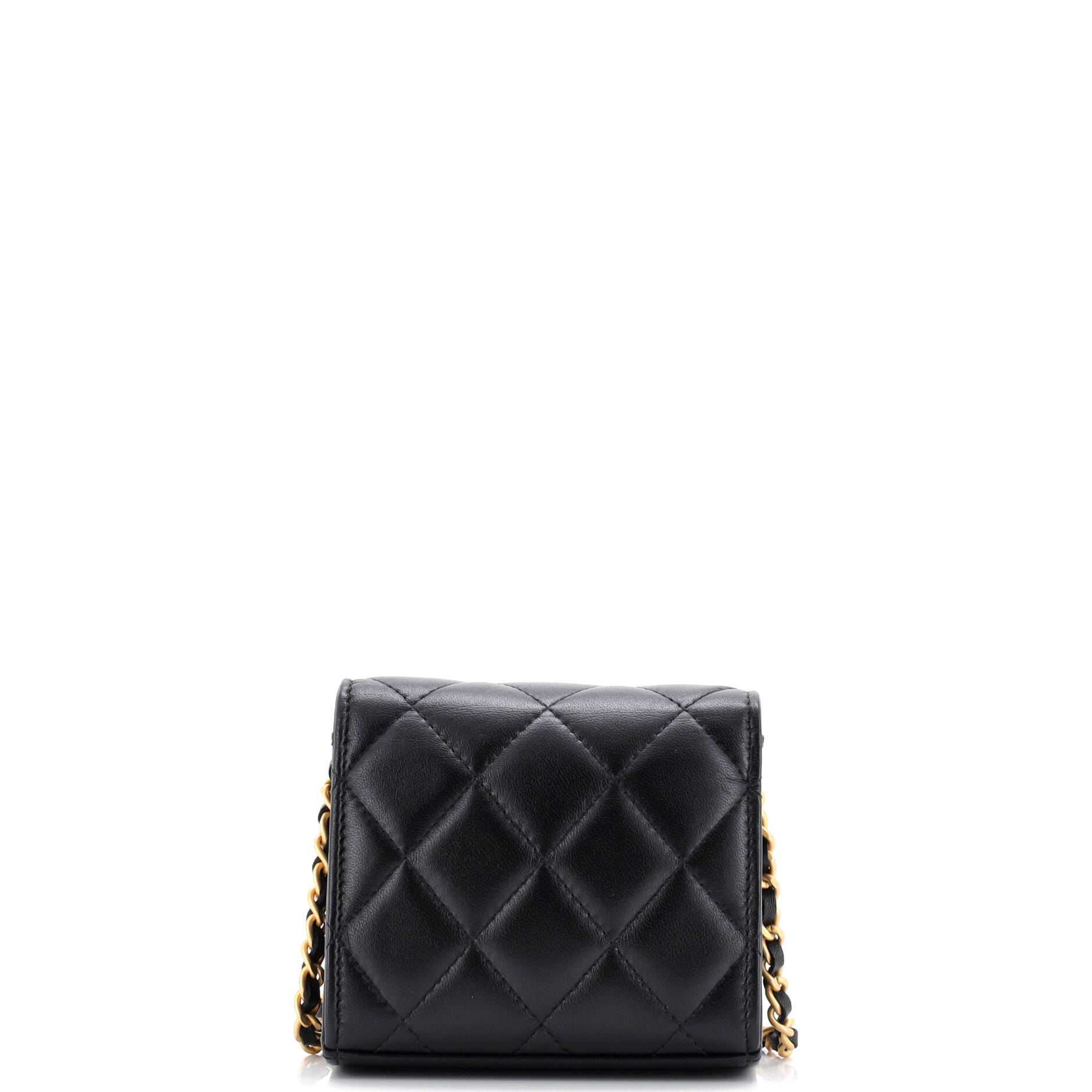 Chanel Coco Love CC Heart Clutch with Chain Quilted Lambskin Mini
