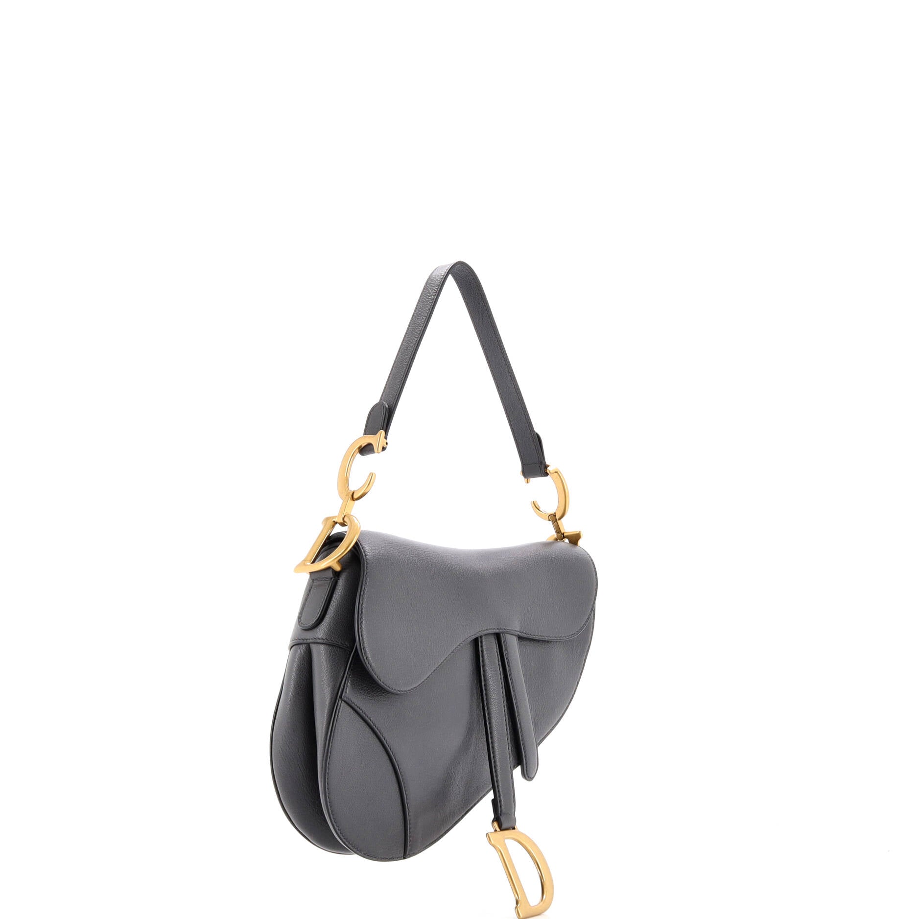 Christian Dior Saddle Handbag Leather Medium