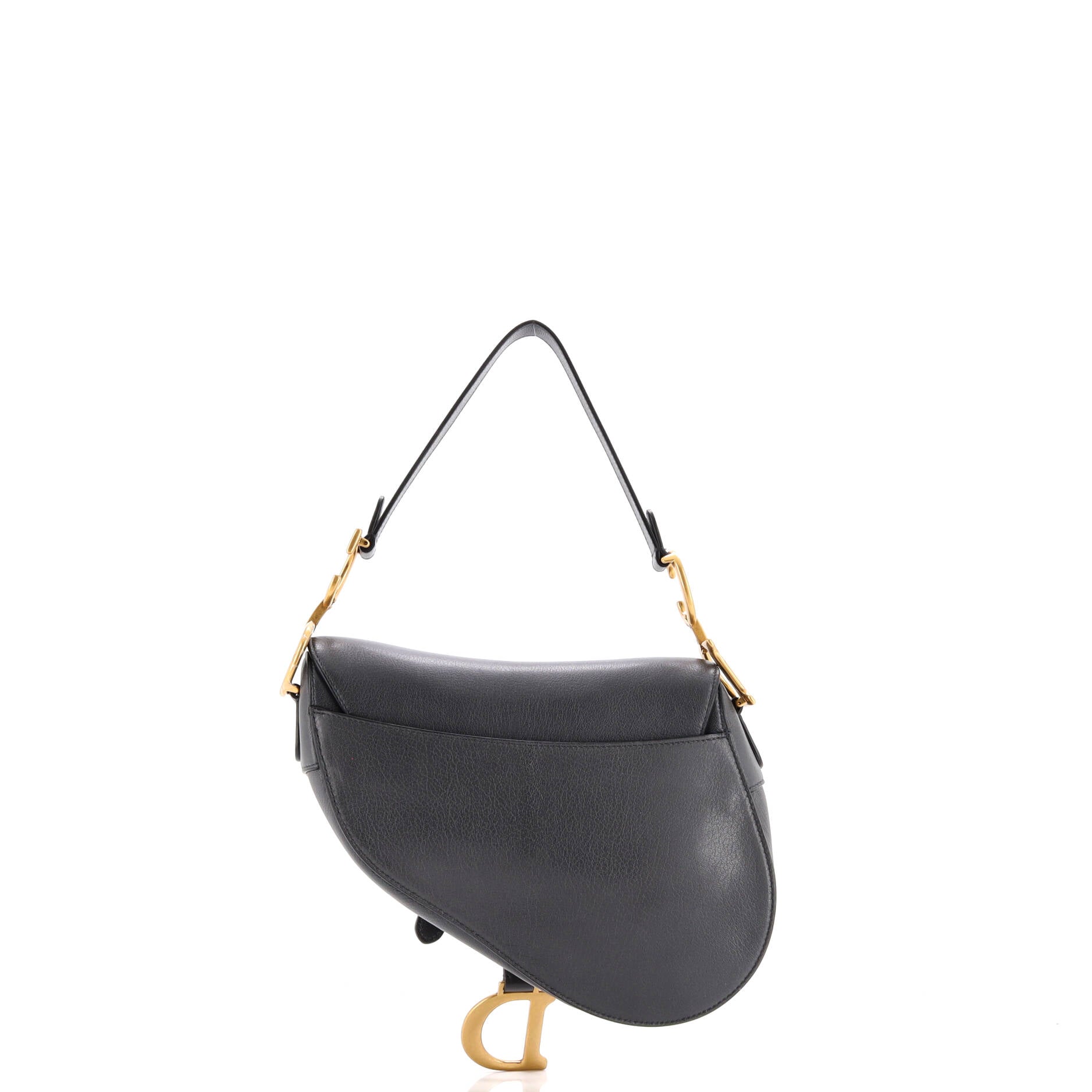 Christian Dior Saddle Handbag Leather Medium