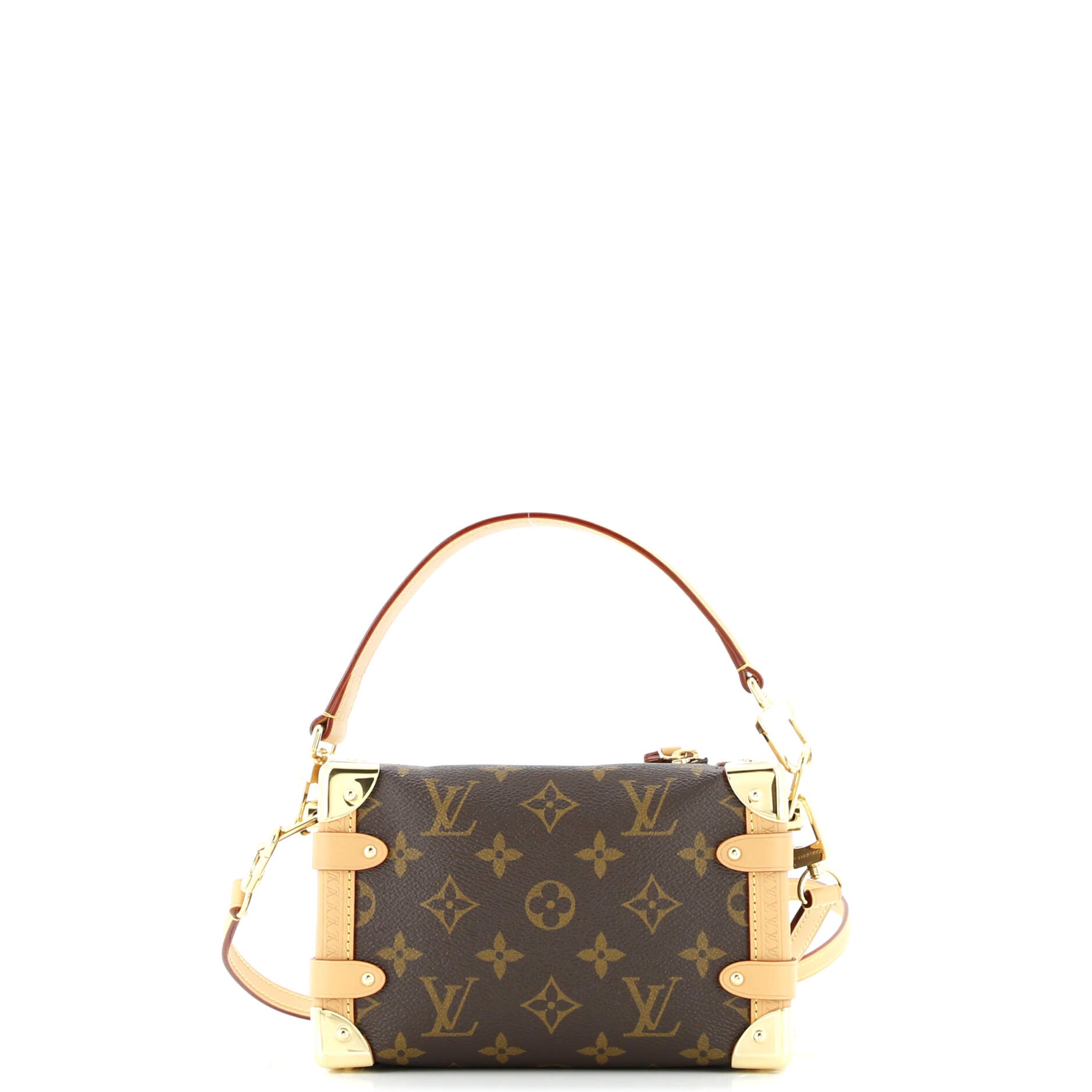 Louis Vuitton Side Trunk Handbag Monogram Canvas PM