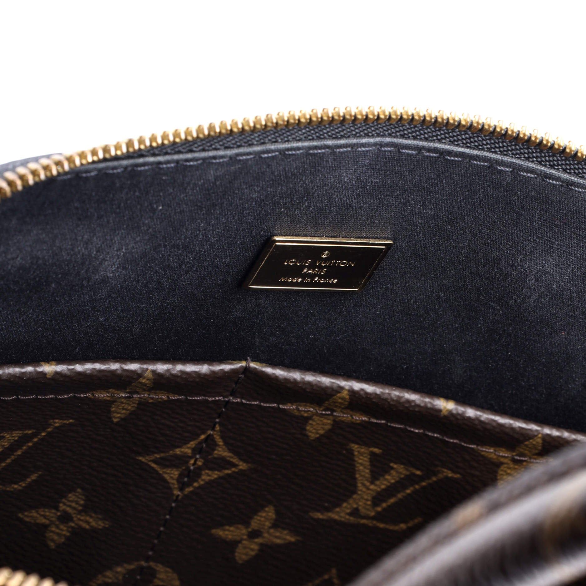 Louis Vuitton Alma Handbag Vernis with Monogram Canvas PM