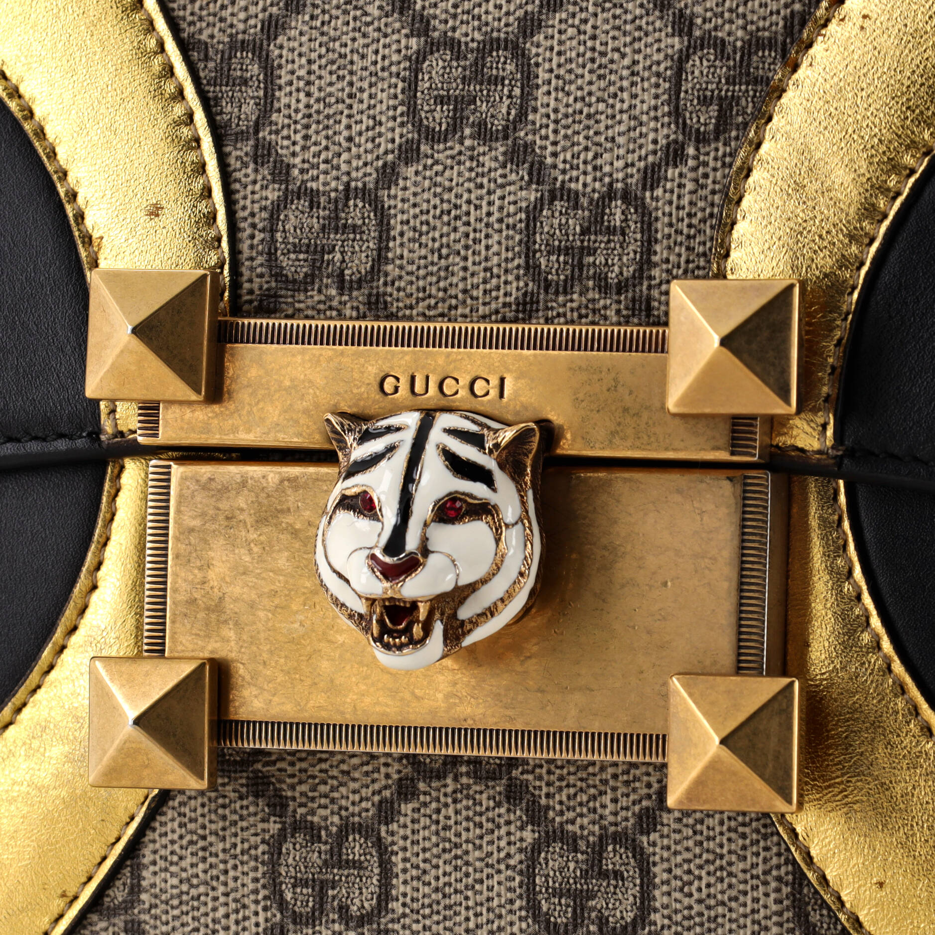 Gucci Osiride Top Handle Bag GG Coated Canvas and Leather Medium