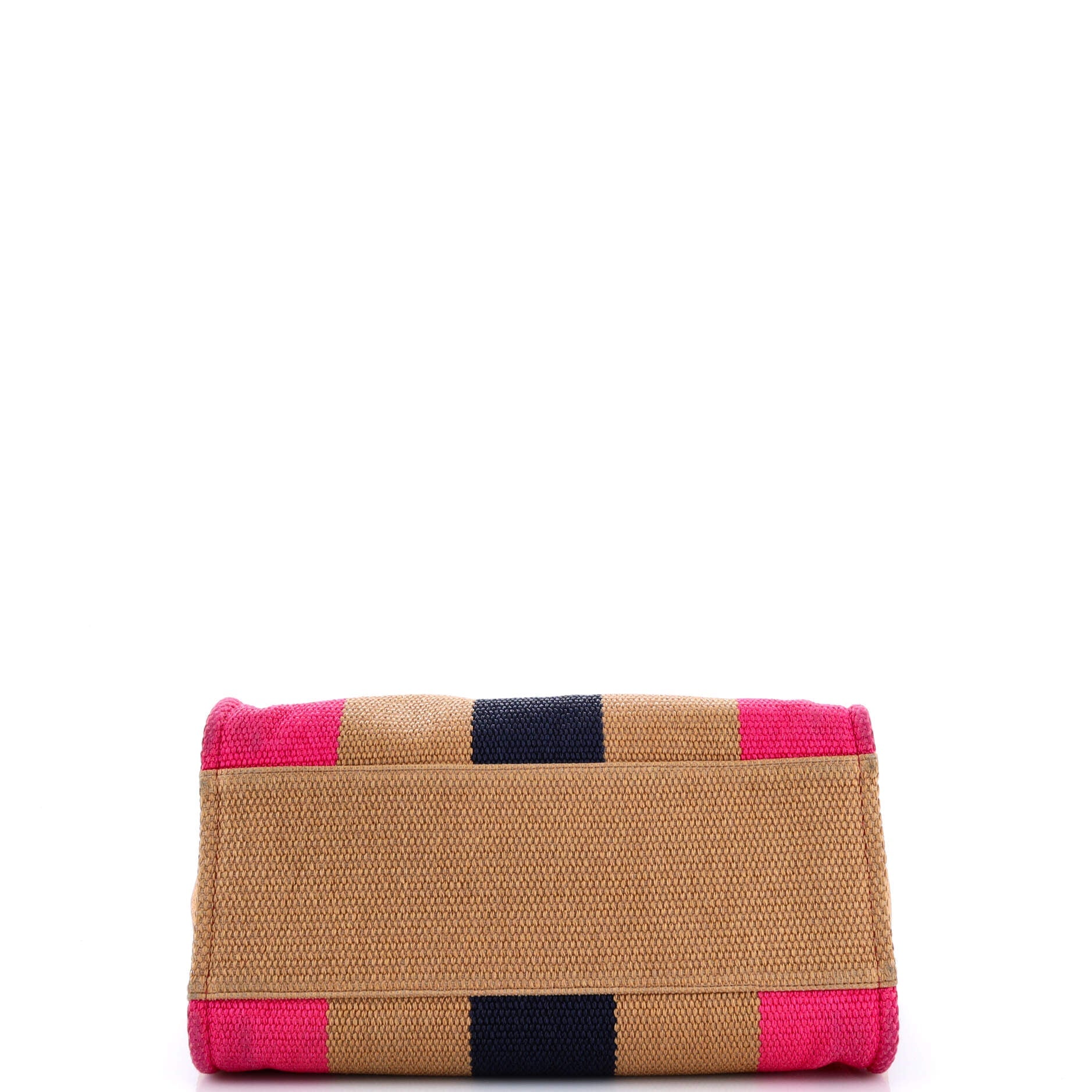 Chanel Deauville Tote Striped Viscose Canvas Medium