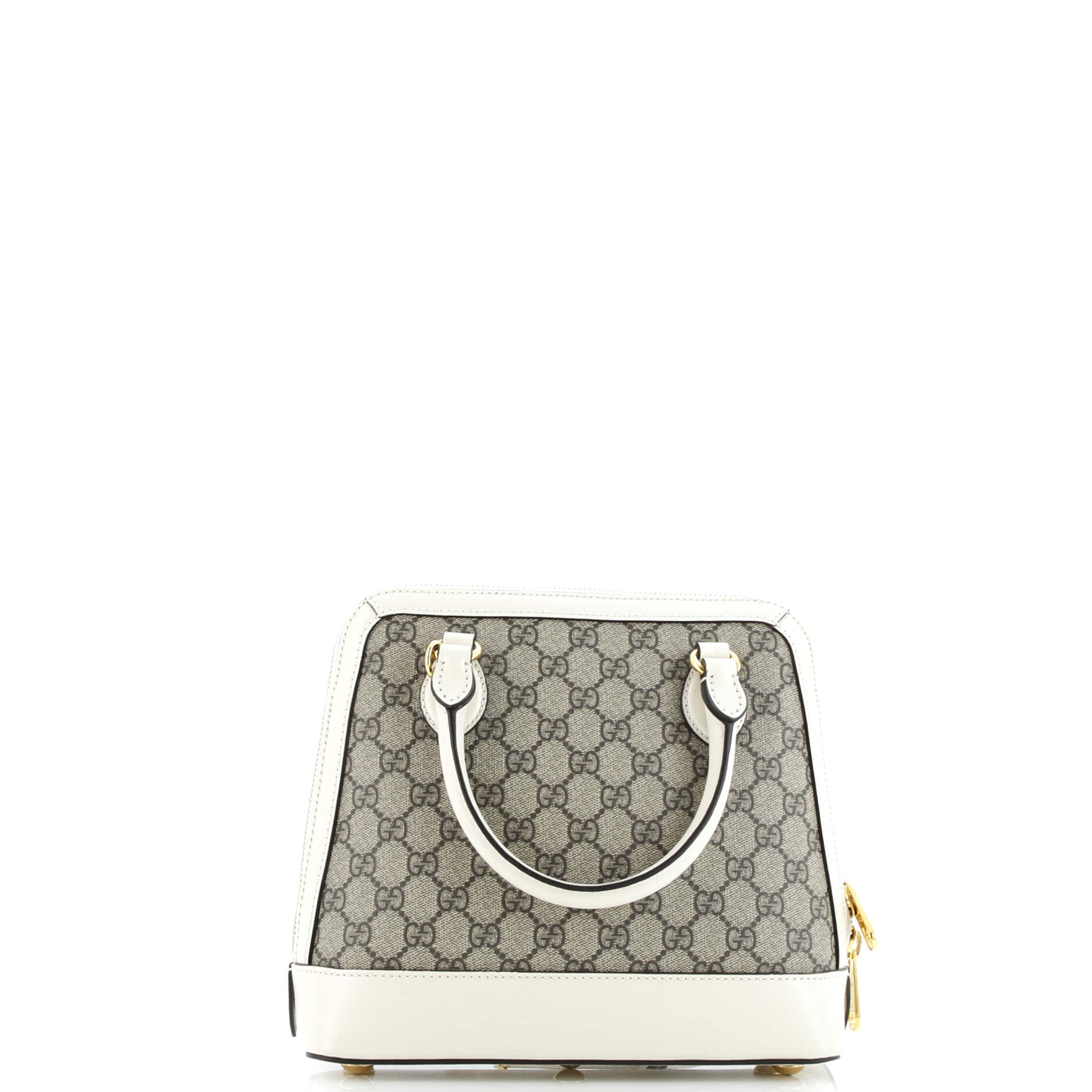 Gucci Horsebit 1955 Top Handle Bag GG Coated Canvas with Leather Small