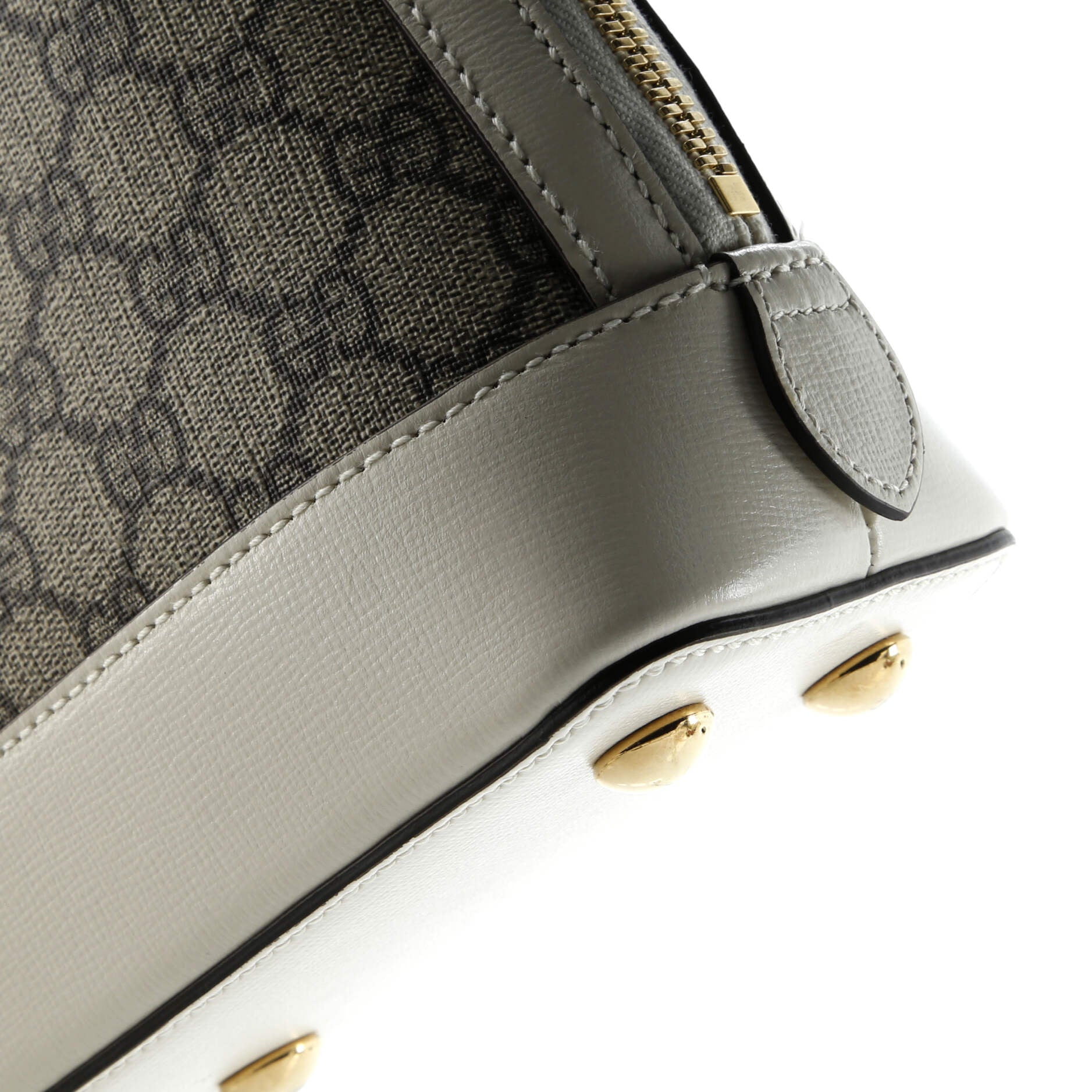 Gucci Horsebit 1955 Top Handle Bag GG Coated Canvas with Leather Small