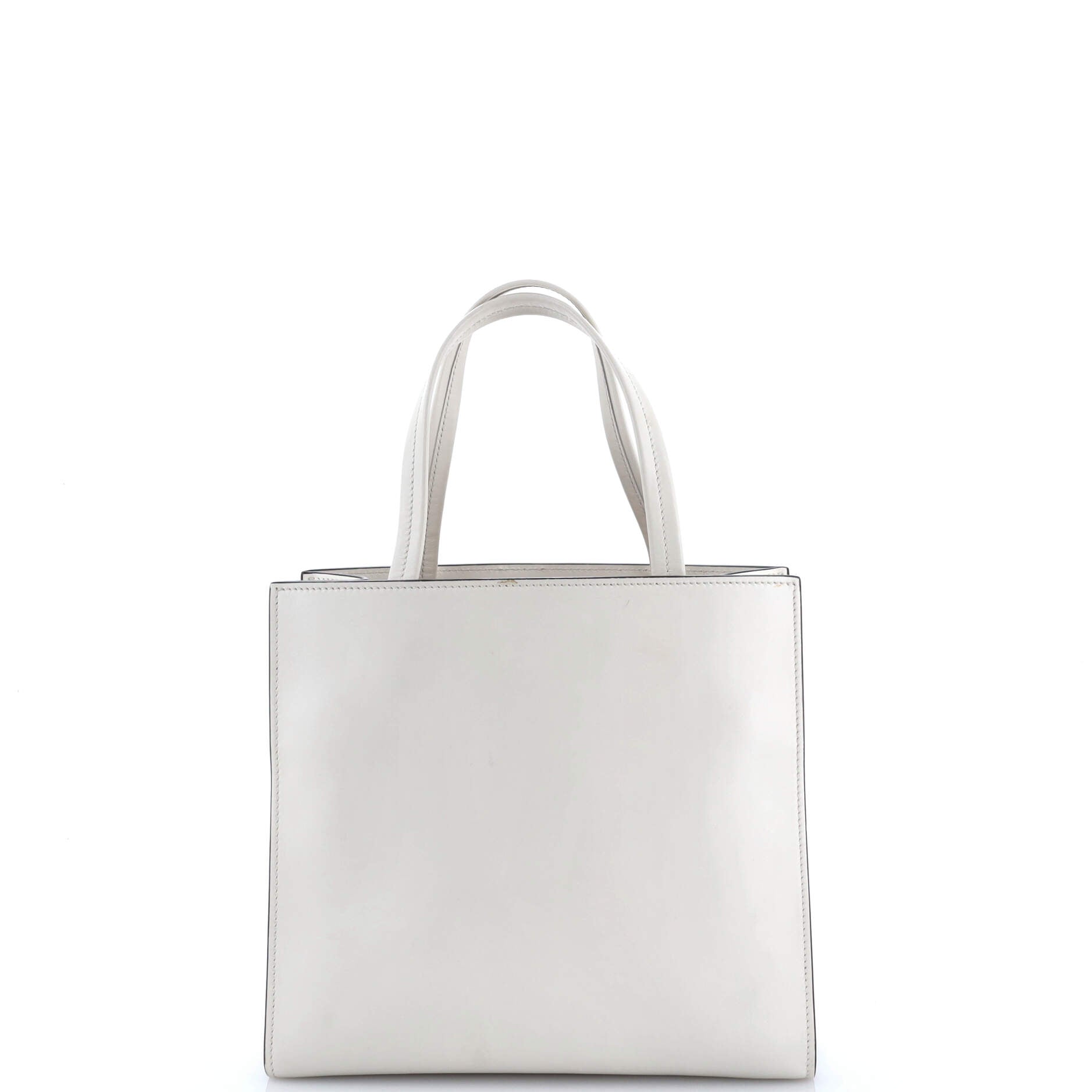 Prada Logo Drill Tote Leather Small