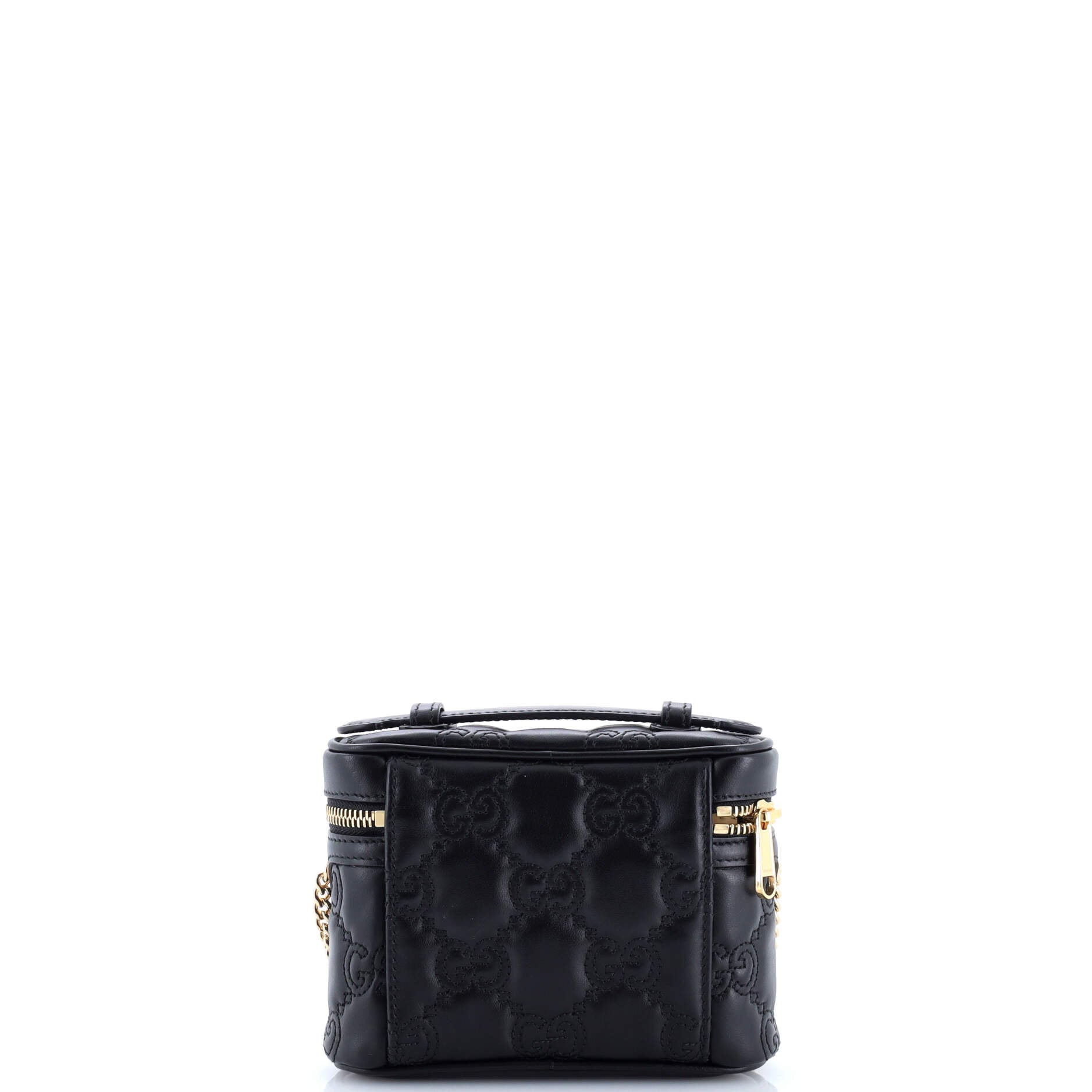 Gucci Top Handle Vanity Chain Bag GG Matelasse Leather Mini