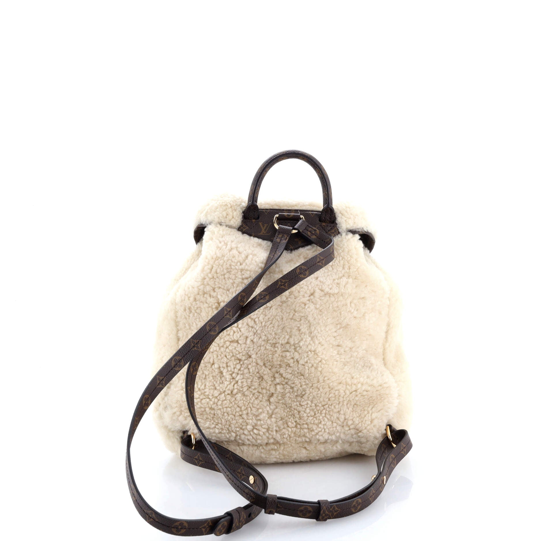 Louis Vuitton LV Ski Backpack Shearling and Monogram Canvas