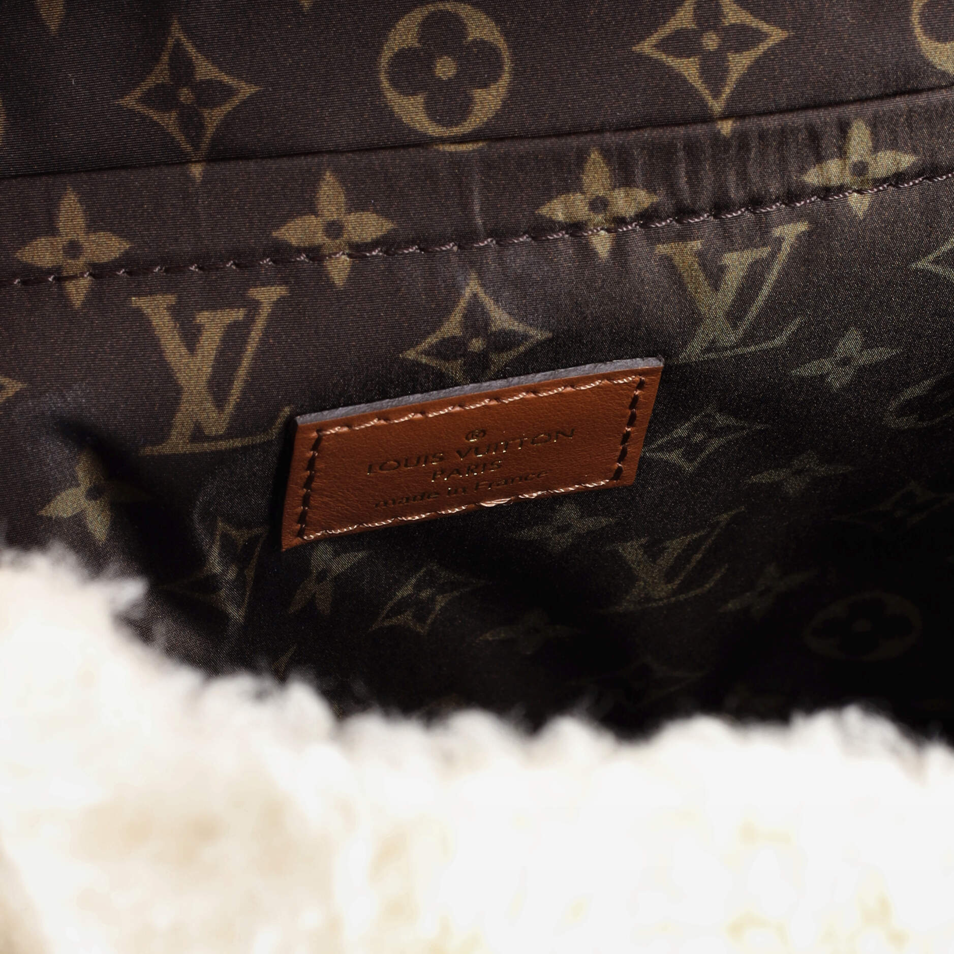 Louis Vuitton LV Ski Backpack Shearling and Monogram Canvas