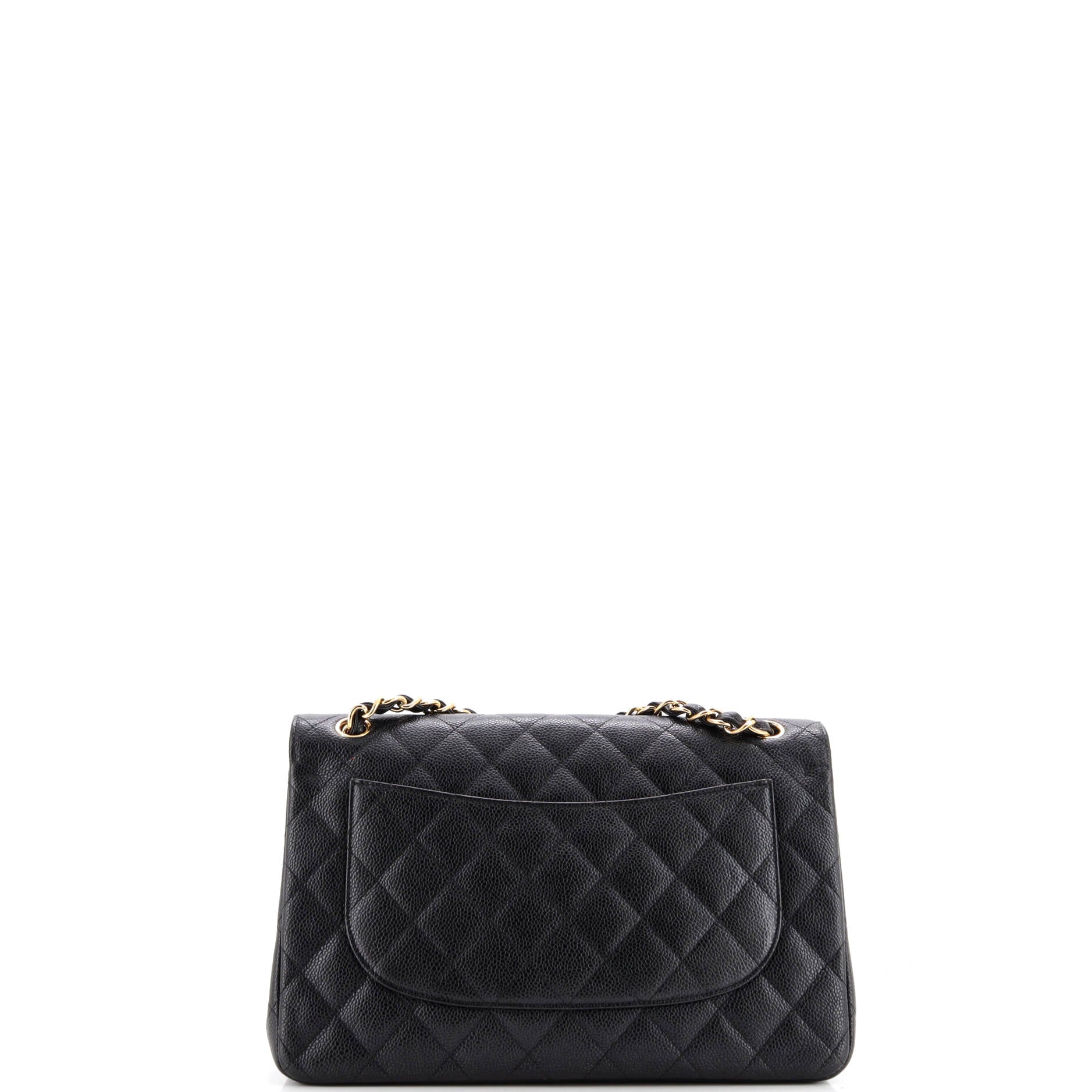 Chanel Classic Double Flap Bag Quilted Caviar Jumbo
