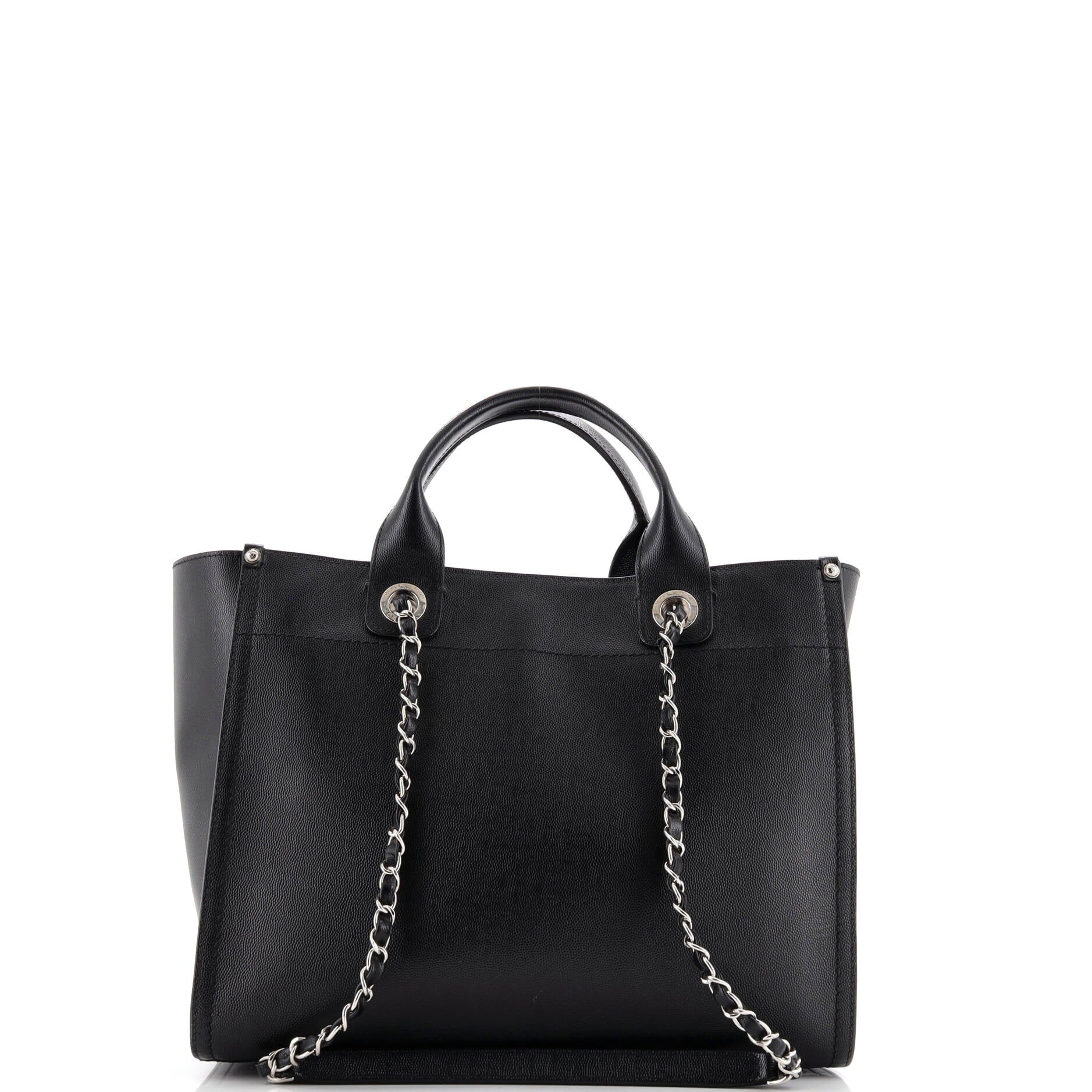 Chanel Deauville Tote Studded Caviar Small