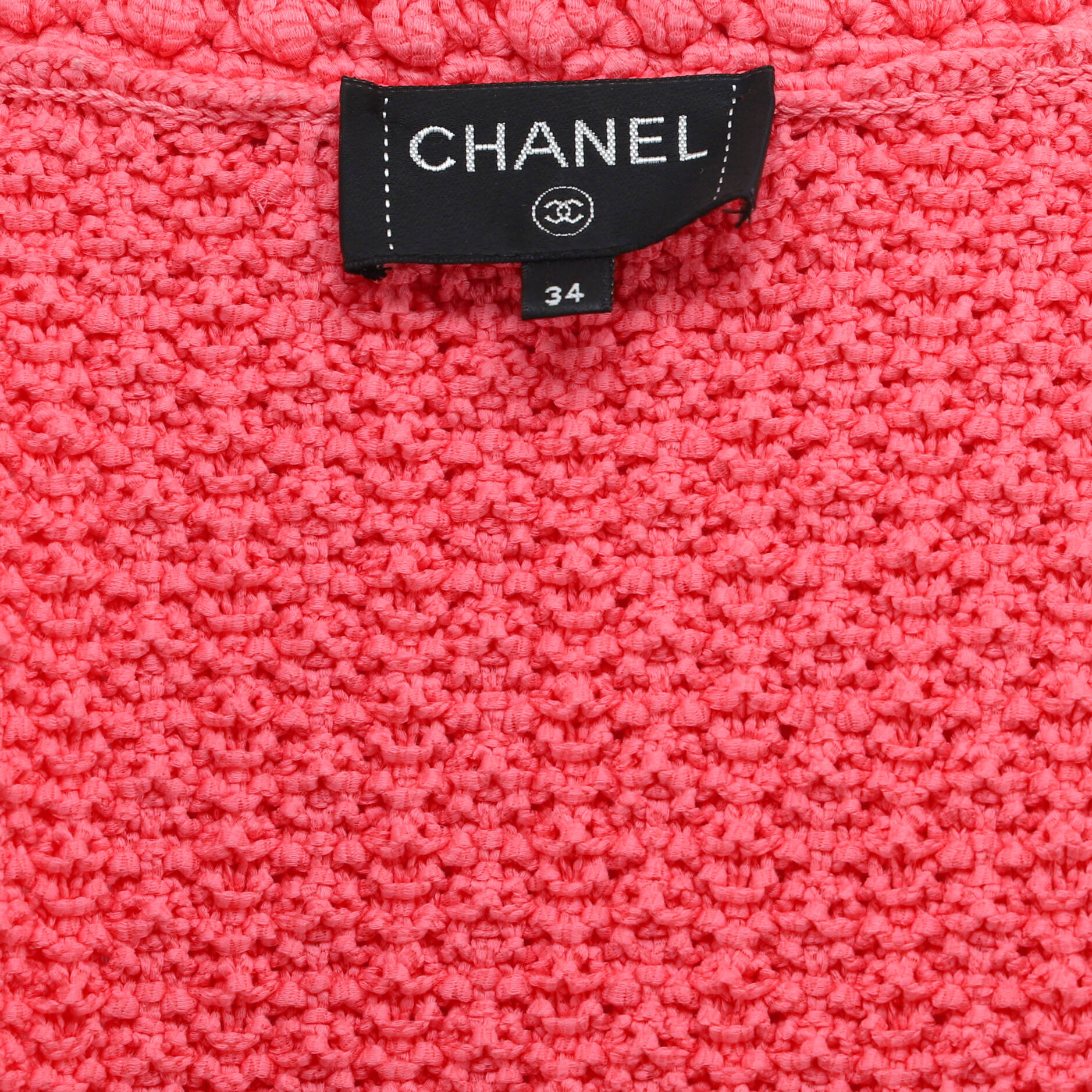Chanel Women's Four Pocket Vest Cotton Blend