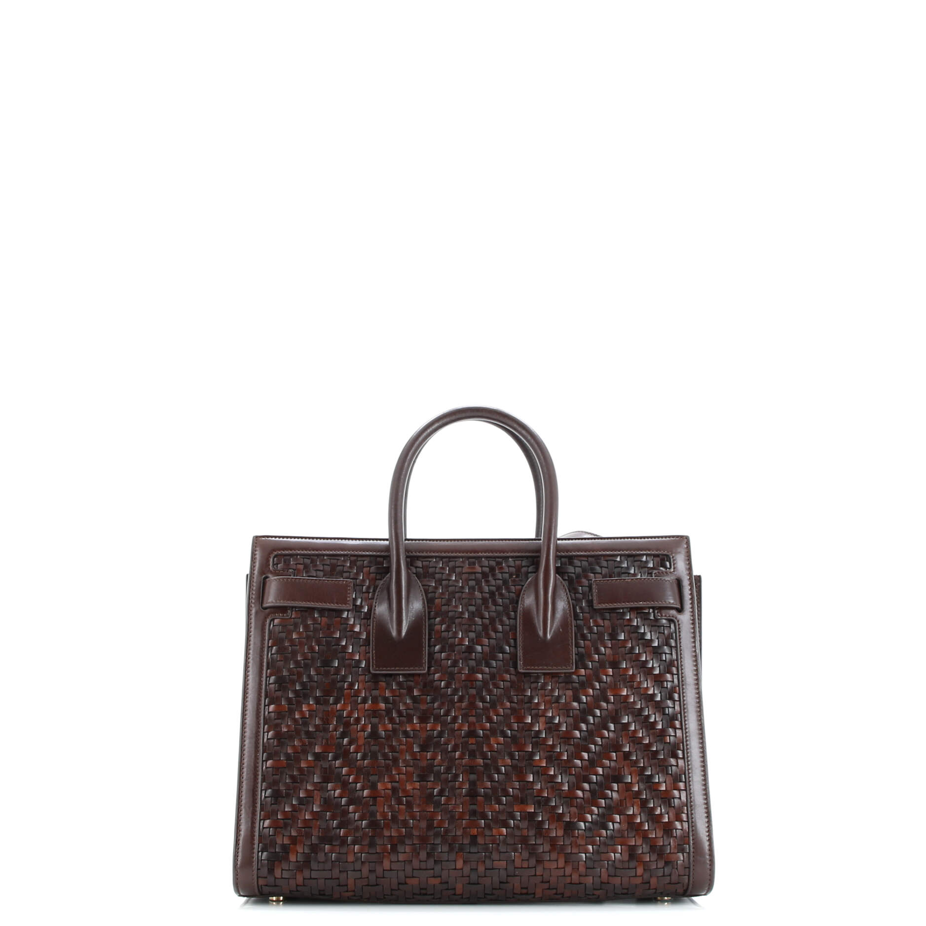 Saint Laurent Sac de Jour Bag Woven Leather Small