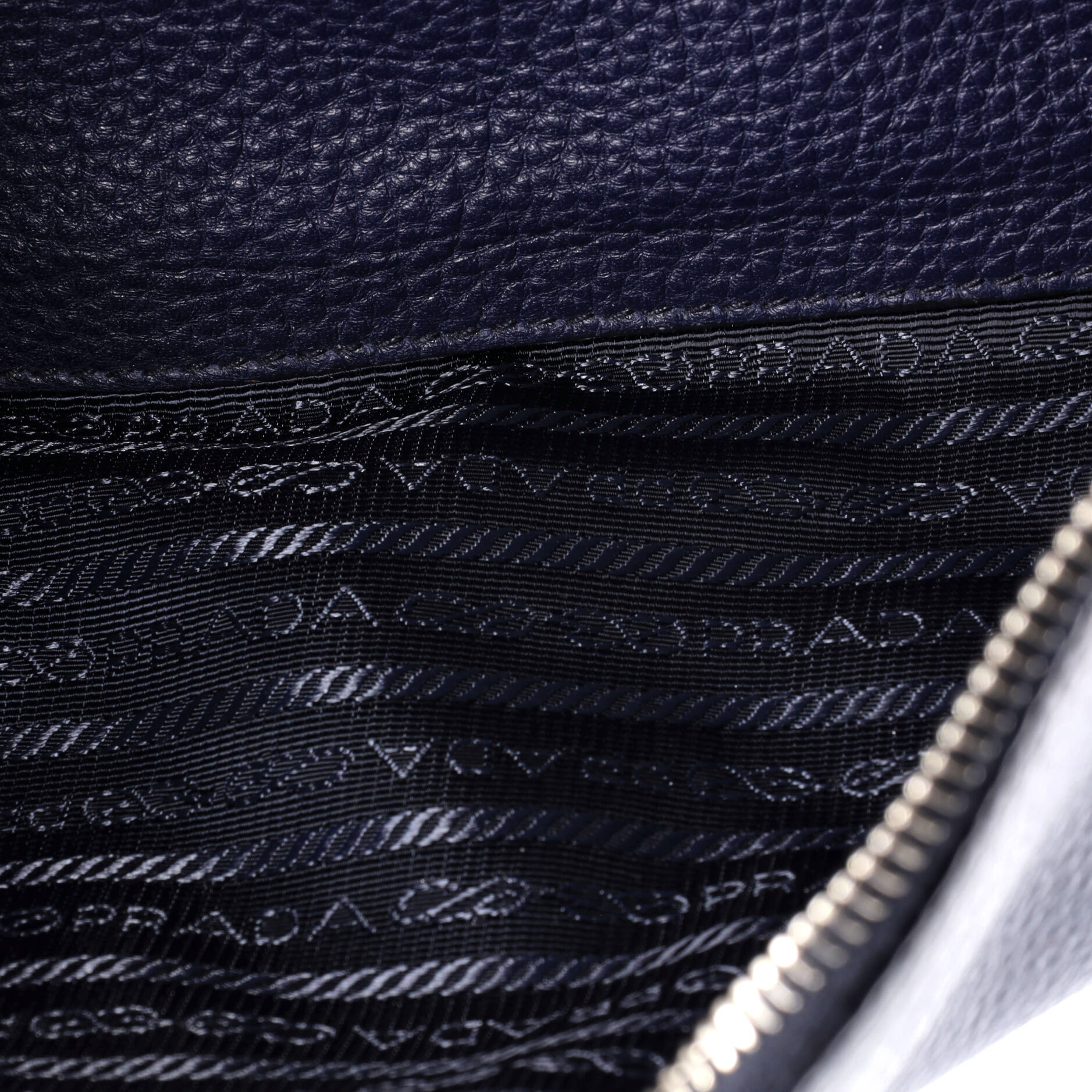 Prada Flat Zip Crossbody Bag Vitello Daino Mini