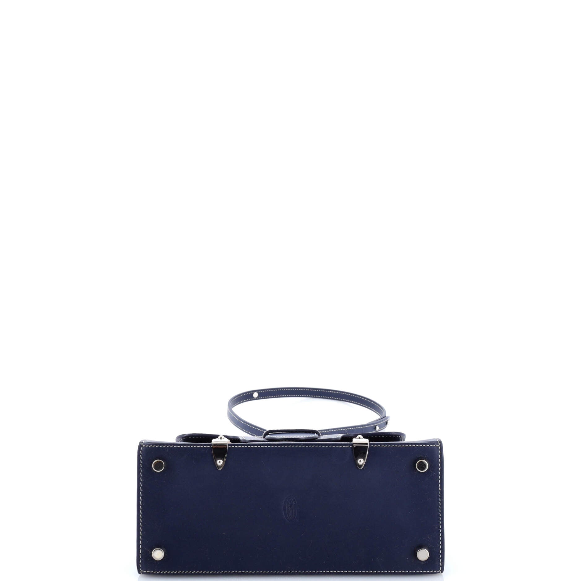 Goyard Structured Saigon Top Handle Bag Coated Canvas with Leather Mini