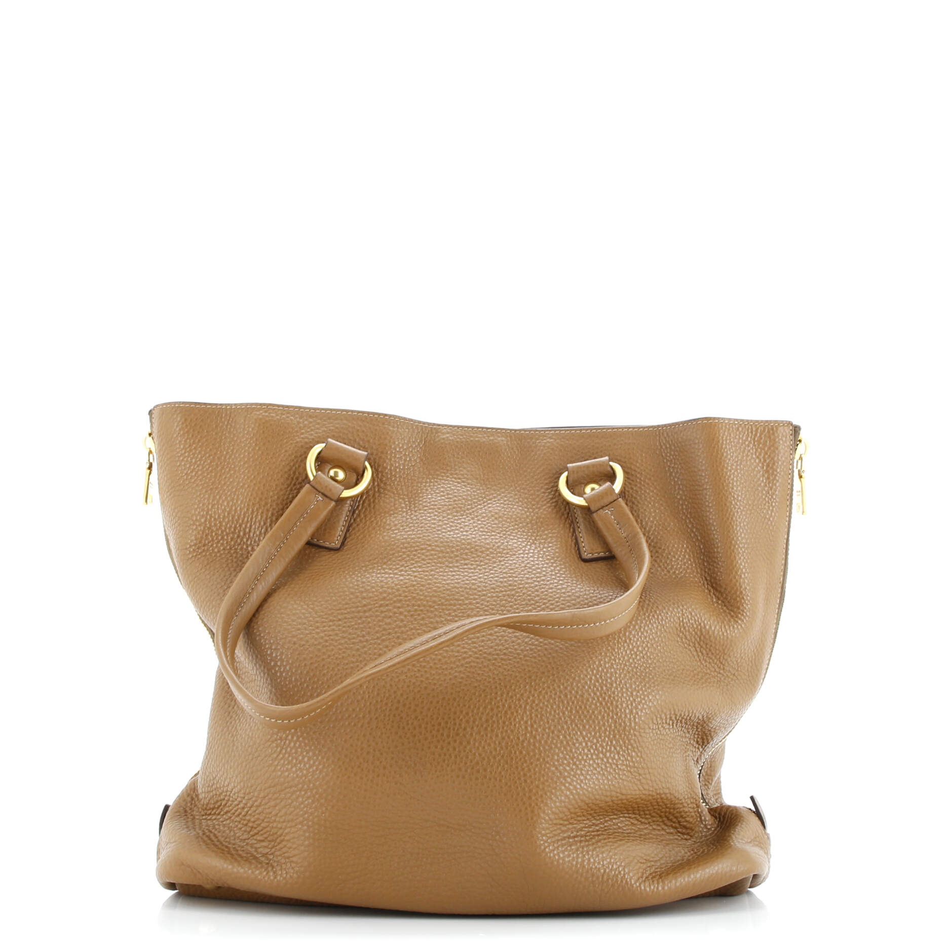 Prada Side Zip Shopper Tote Vitello Daino Large