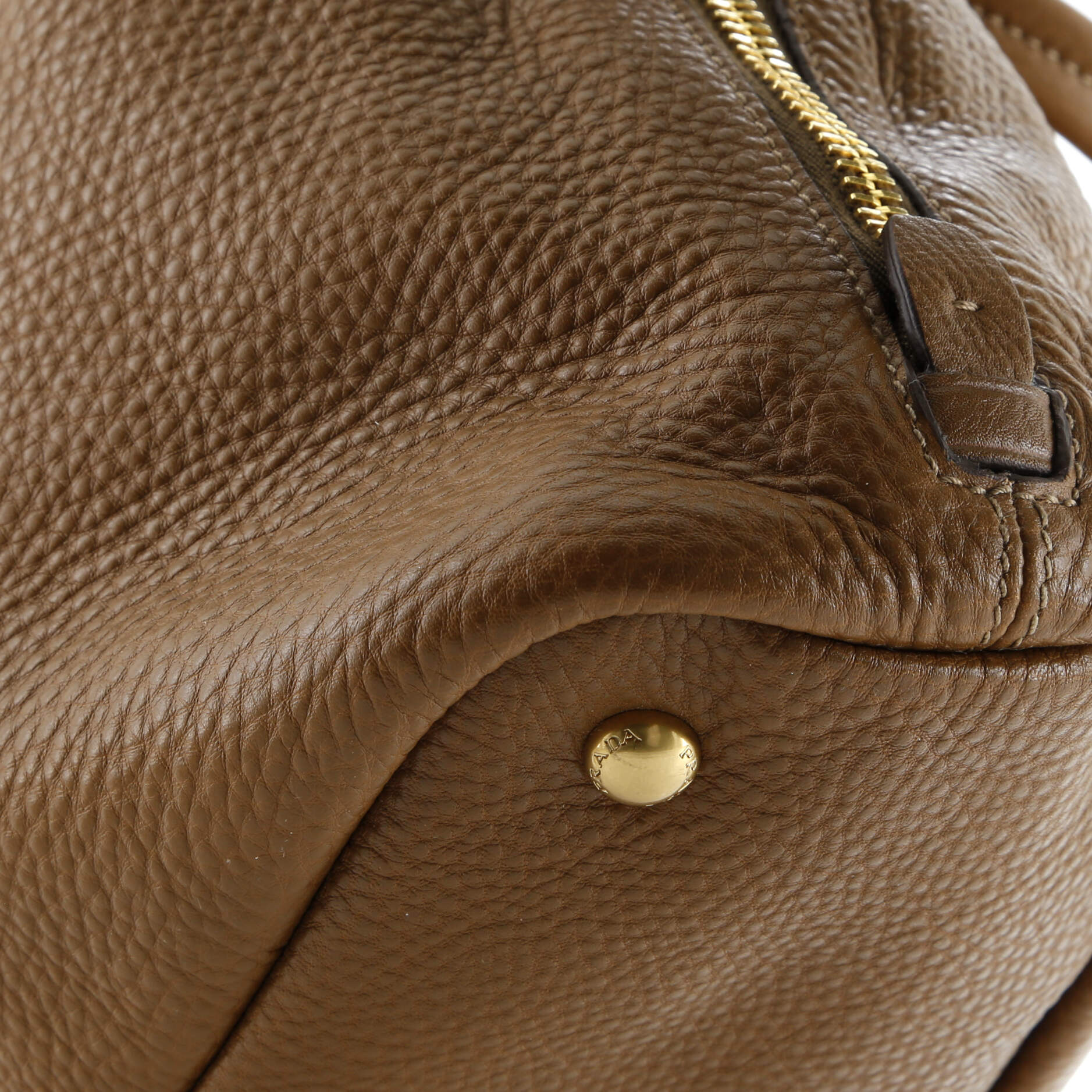 Prada Side Zip Shopper Tote Vitello Daino Large