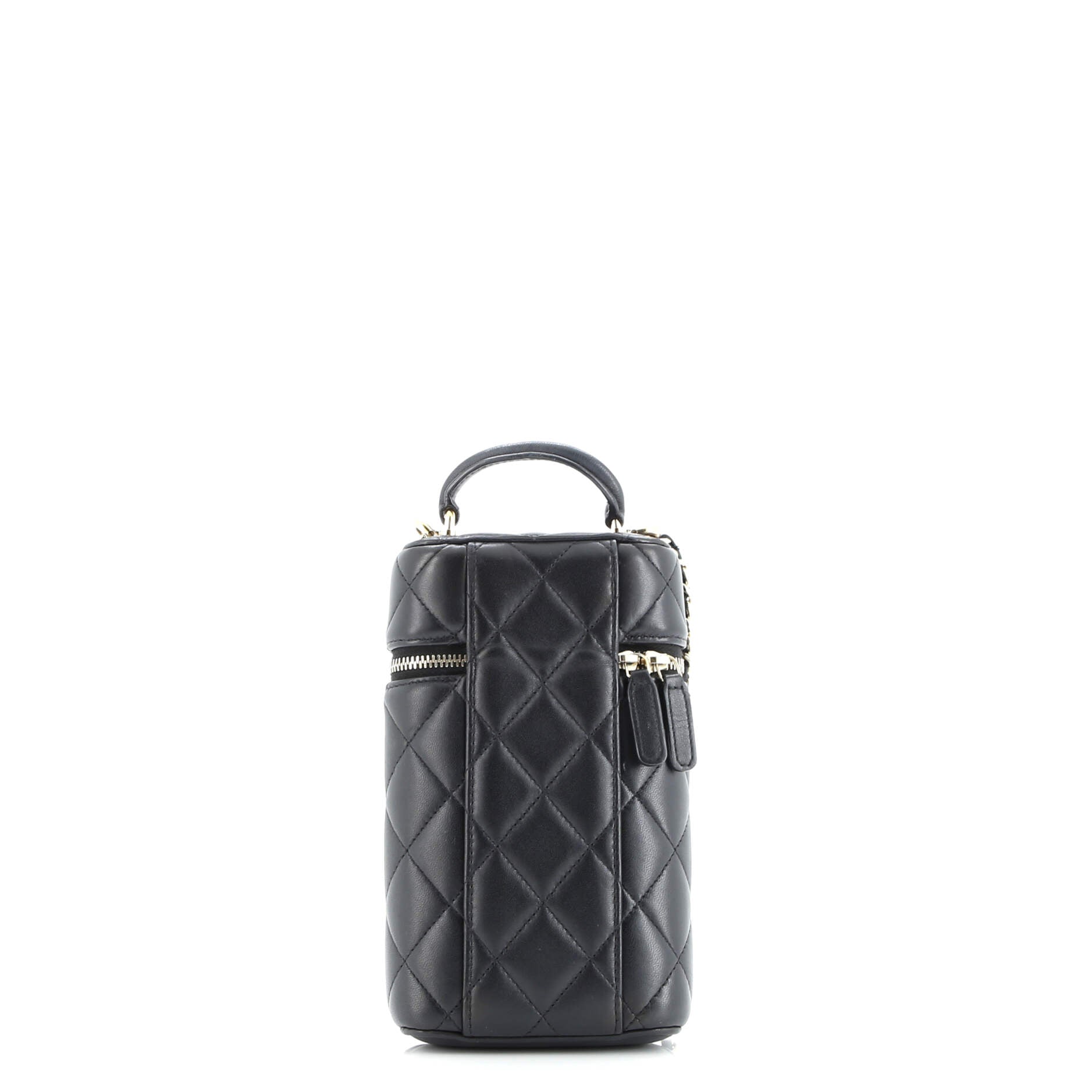Chanel Classic Vanity Top Handle Phone Holder with Chain Quilted Lambskin