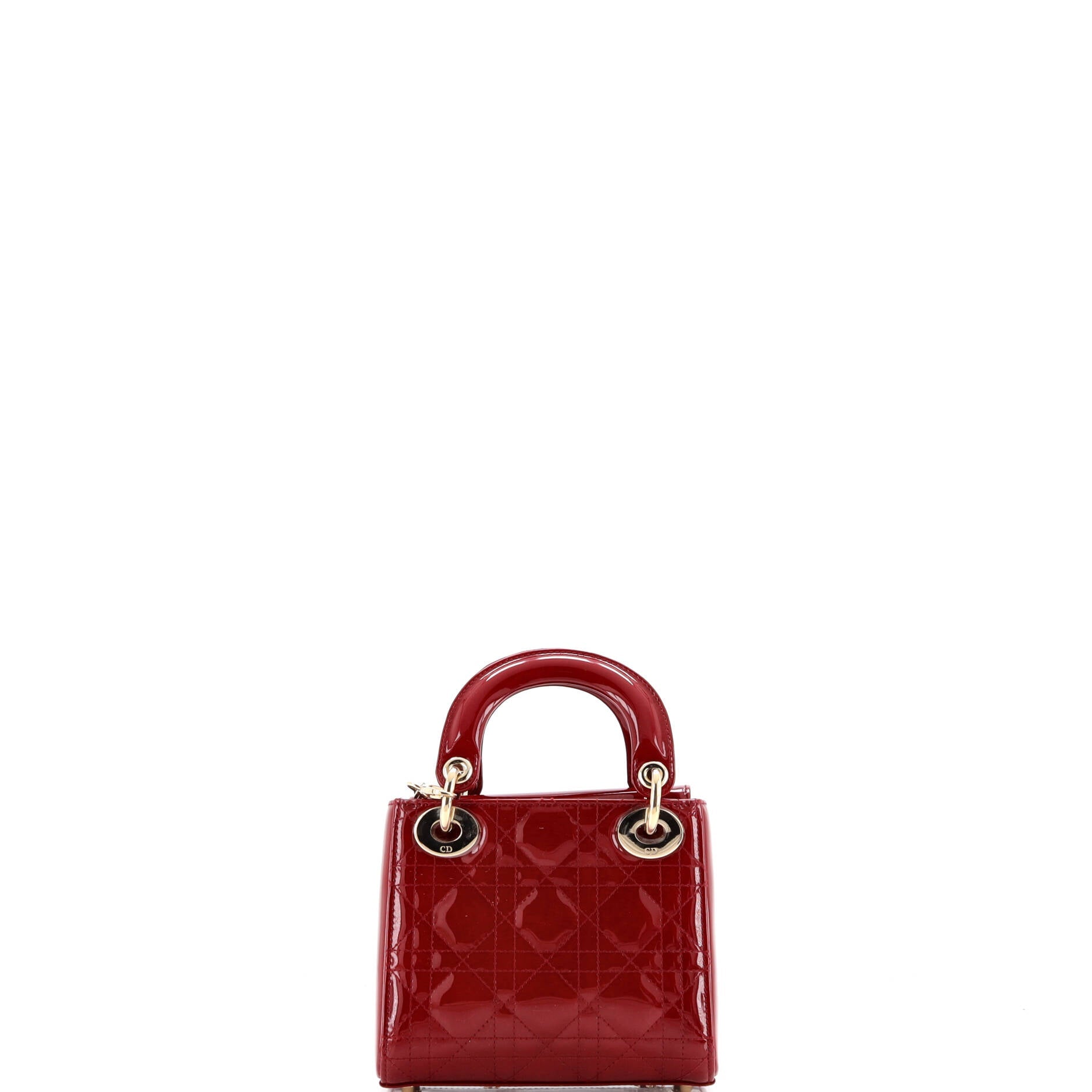 Christian Dior Lady Dior Chain Bag Cannage Quilt Patent Mini