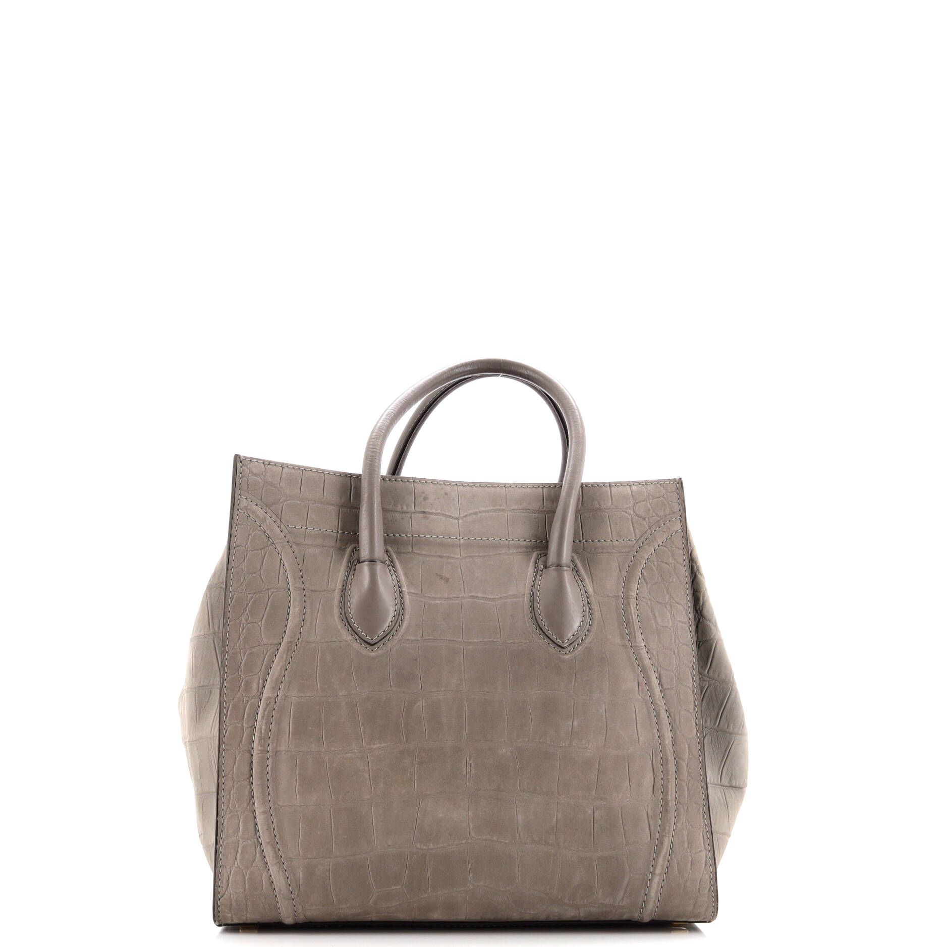 Celine Phantom Bag Crocodile Embossed Nubuck Medium