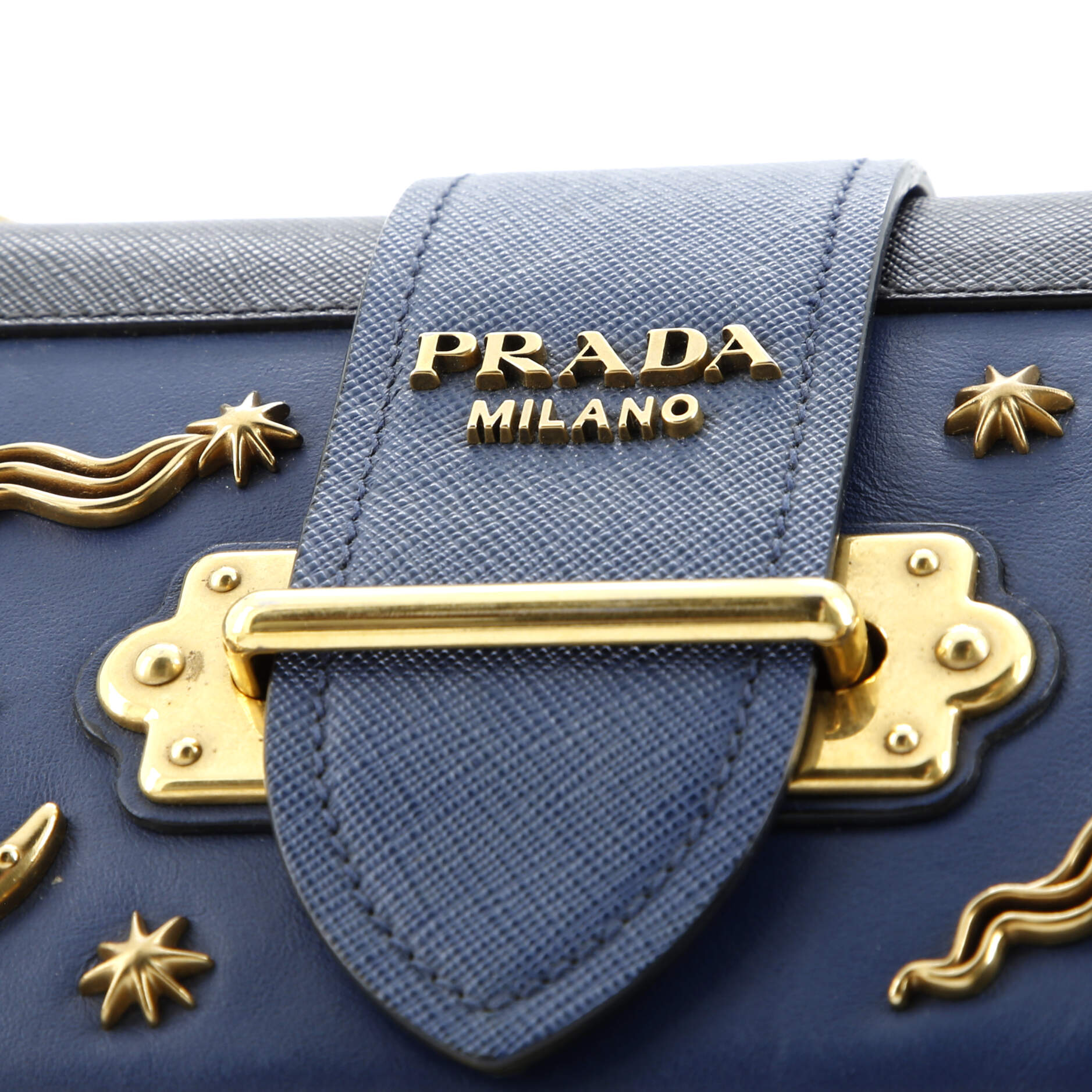 Prada Cahier Crossbody Bag Embellished Leather Small