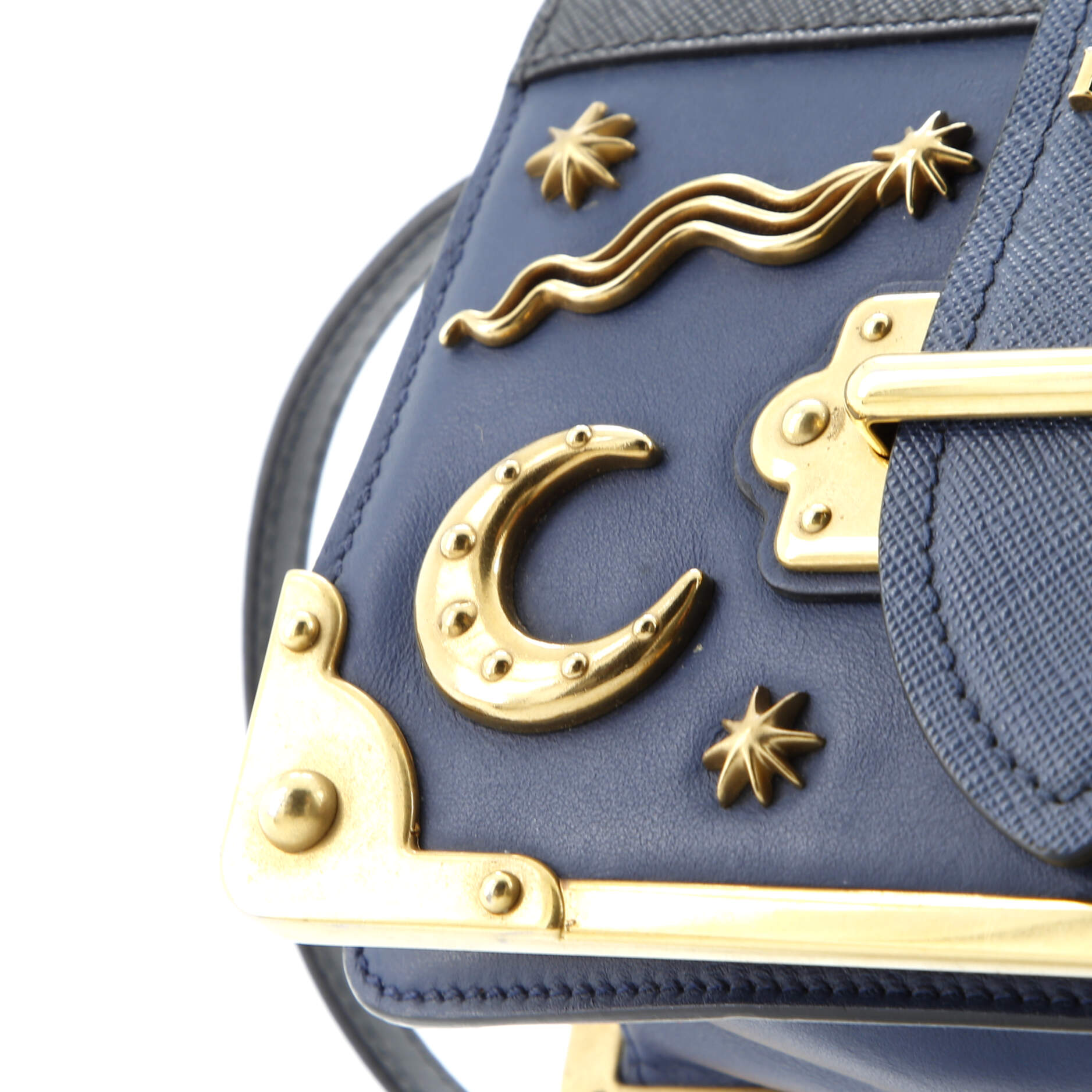 Prada Cahier Crossbody Bag Embellished Leather Small