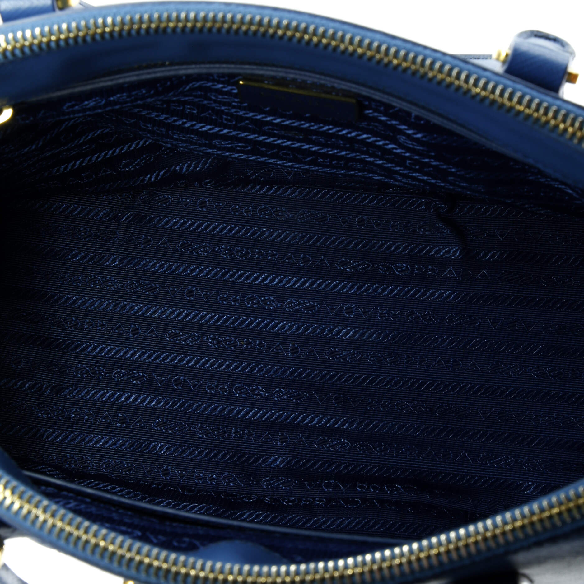 Prada Double Zip Lux Tote Saffiano Leather Small