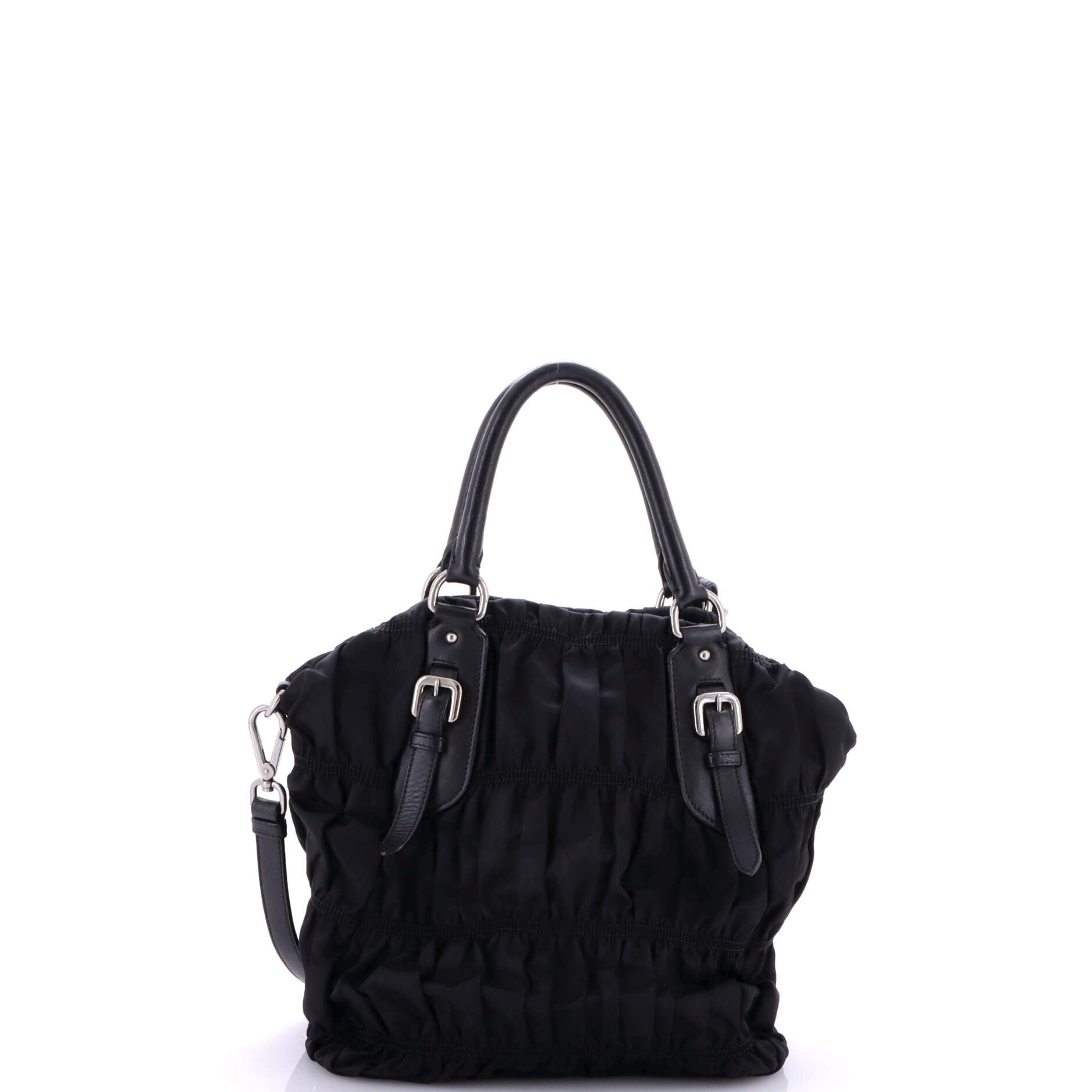 Prada Gaufre Convertible Tote Tessuto Small