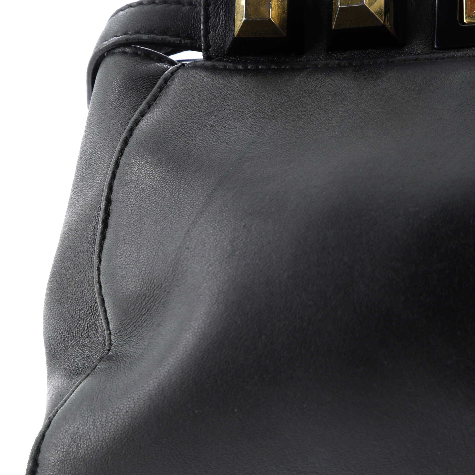 Fendi Peekaboo Bag Leather with Studded Detail Mini