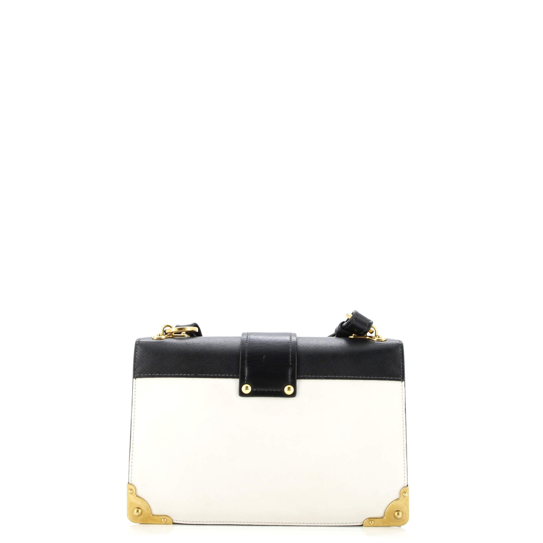 Prada Cahier Crossbody Bag Leather and Saffiano Leather Large